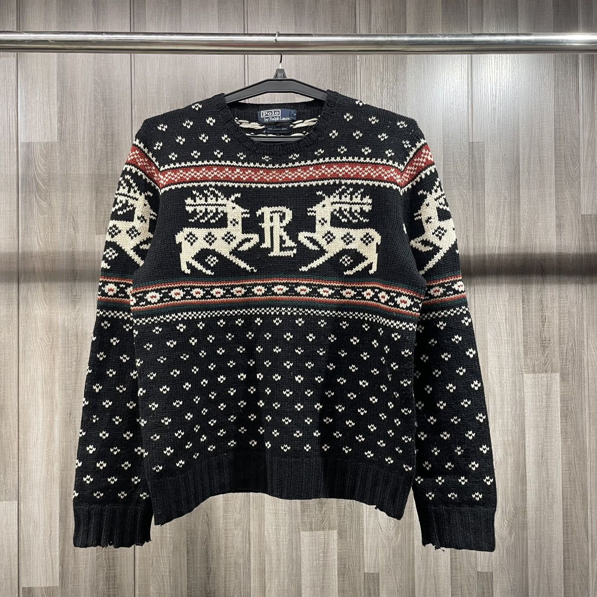 Ralph Lauren Vintage Polo Ralph Lauren Reindeer Fair Isle Sweater Size US XL / EU 56 / 4 - 1 Thumbnail