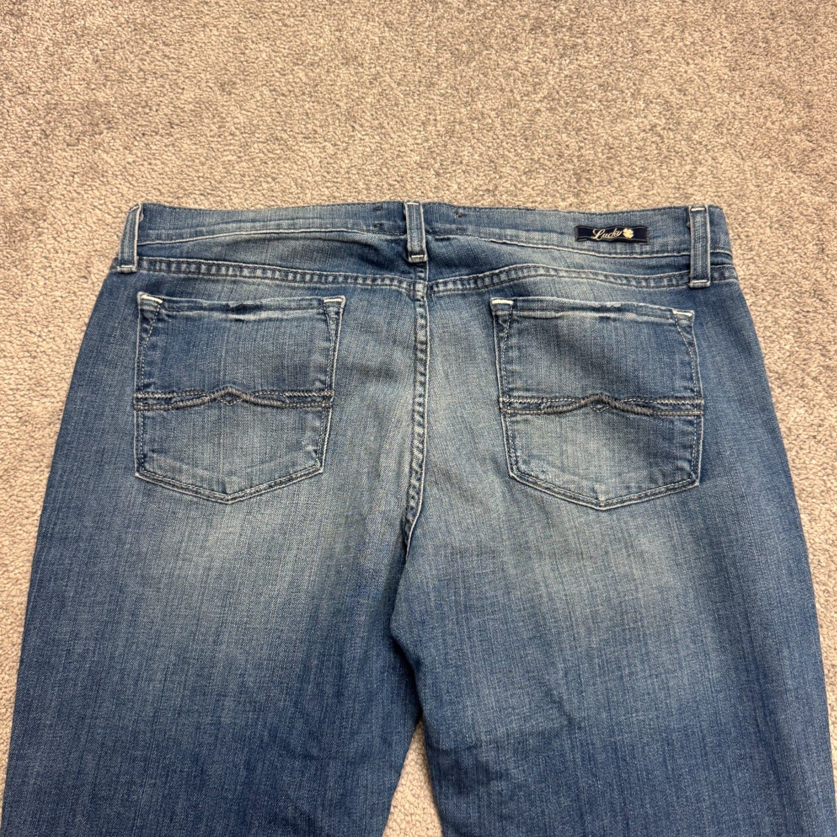 Lucky Brand Lucky Brand Jeans Womens 14 32 Blue Mid Rise Straight Denim 5-Pocket Regular Inseam 29 Inseam City Outdoor Vintage No Size 36" / US 14 / IT 50 - 4 Thumbnail