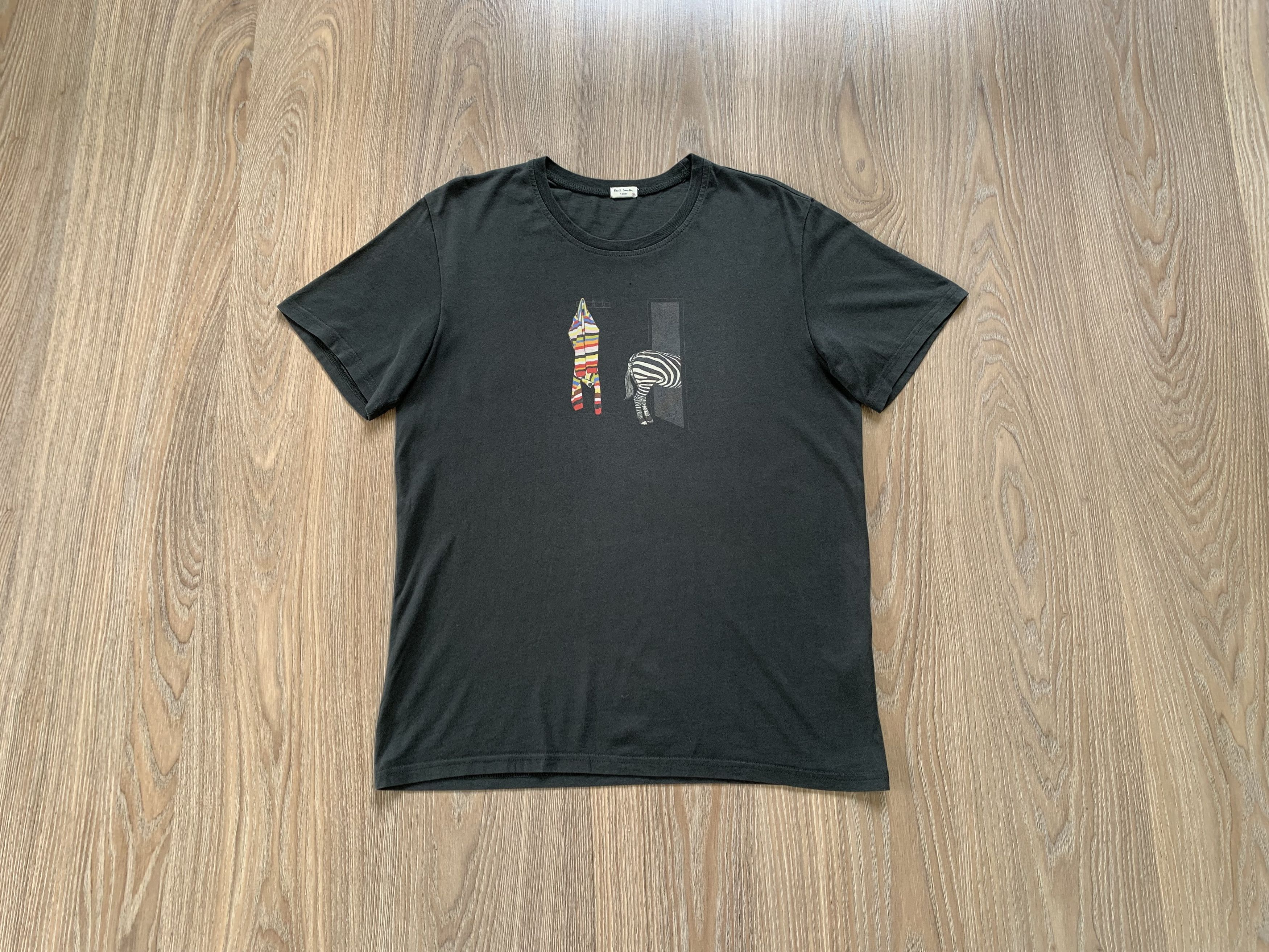 Designer × Paul Smith Paul Smith Khaki Cotton Printed T Shirt Size US S / EU 44-46 / 1 - 1 Thumbnail
