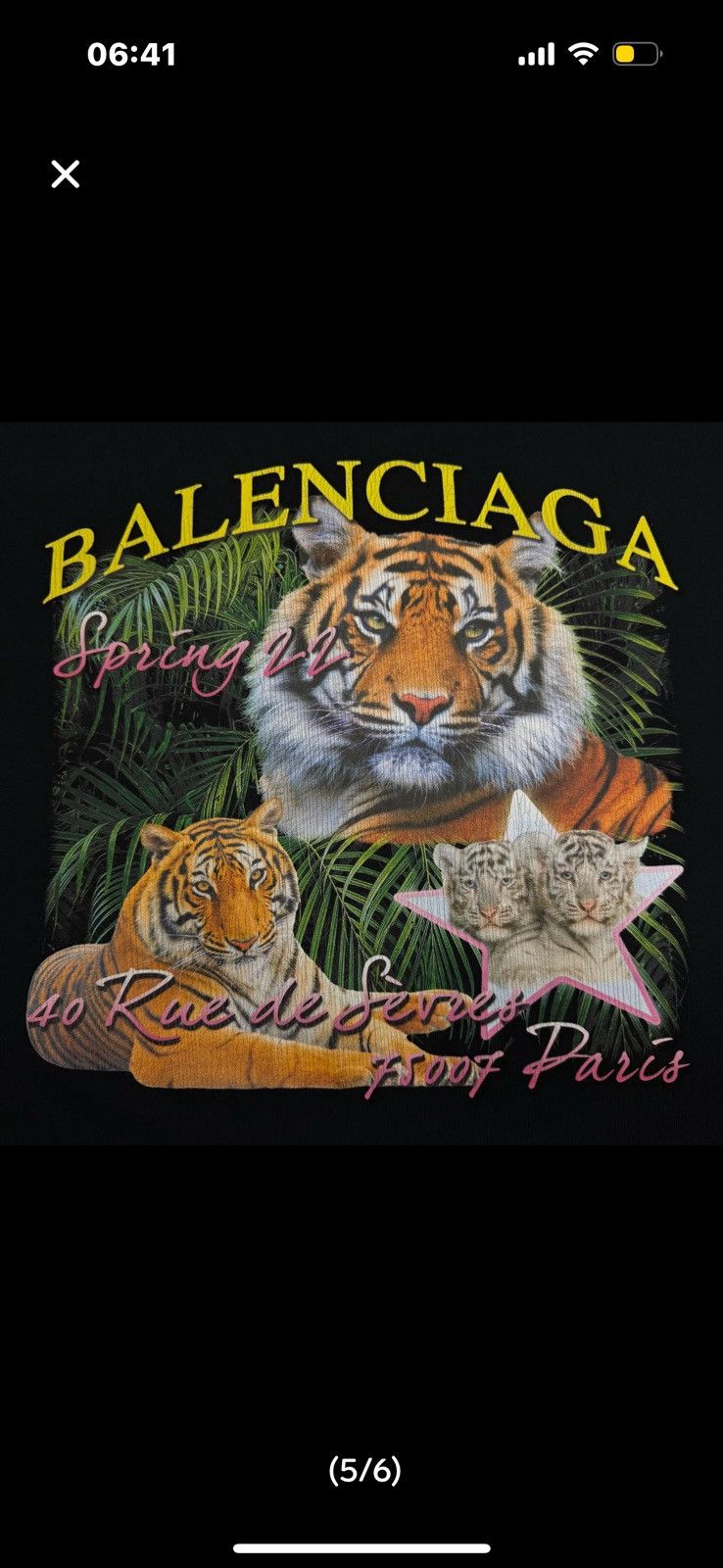 Balenciaga Tiger tee Size US L / EU 52-54 / 3 - 4 Thumbnail
