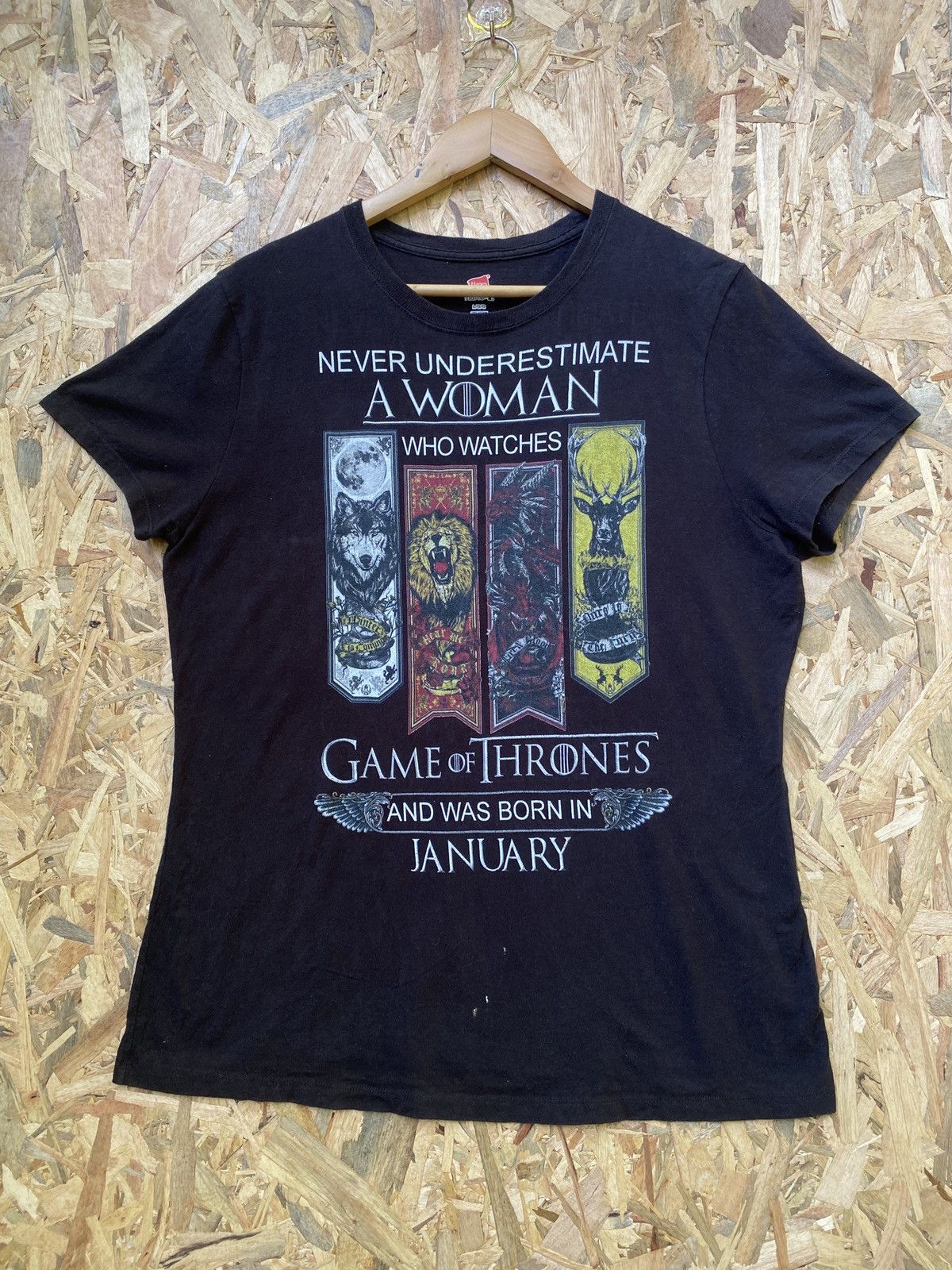 Hanes × Vintage Vintage game of thrones tee Size L / US 10 / IT 46 - 1 Thumbnail
