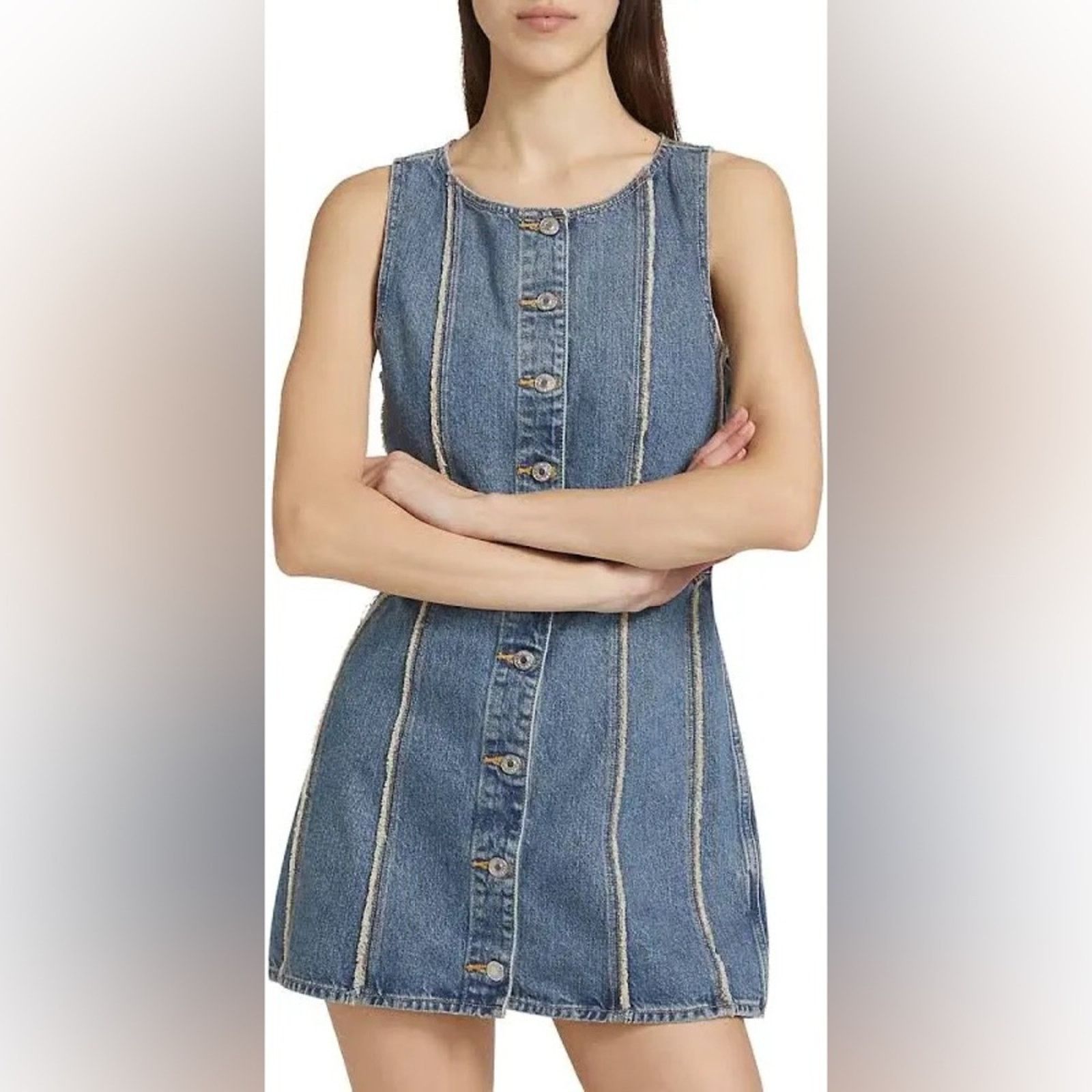 New Re/Done Fray Denim Dress - Small - $425