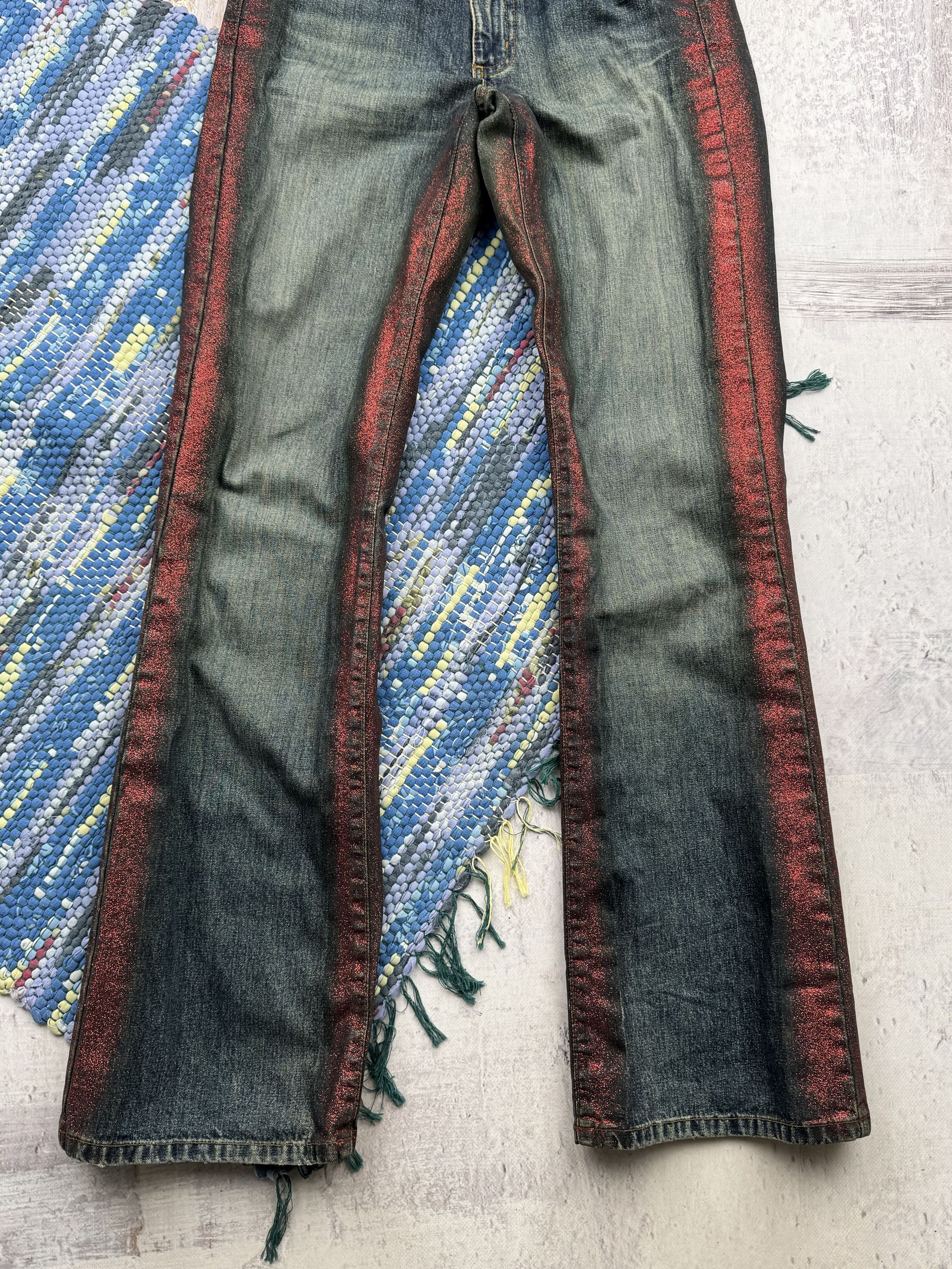 Vintage Vintage Faded Flared Jeans A224(551) Size 29" - 3 Thumbnail