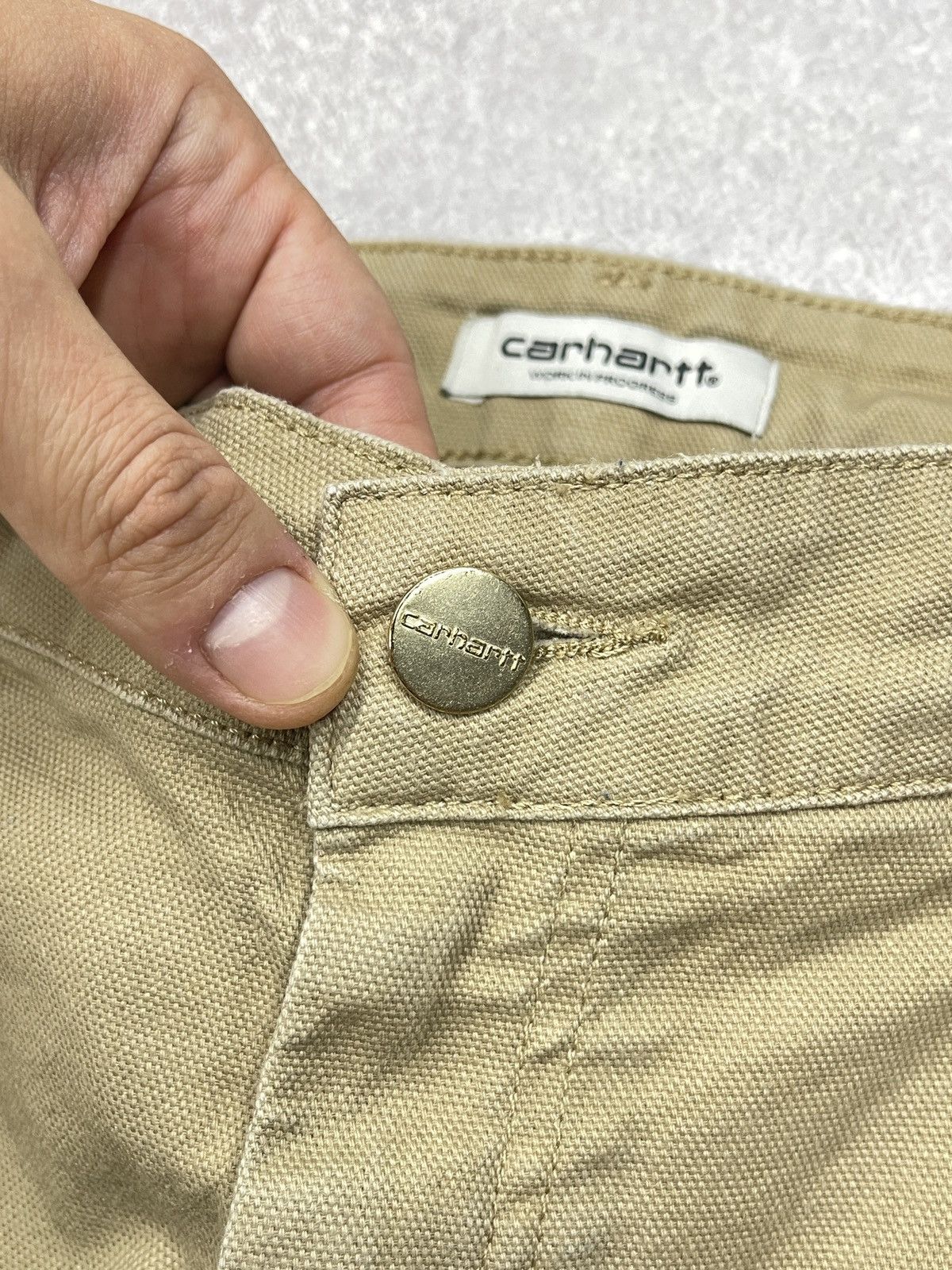 Carhartt Womens Carhartt WIP Pierce Pants Beige Y2K Size 27" / US 4 / IT 40 - 14 Thumbnail