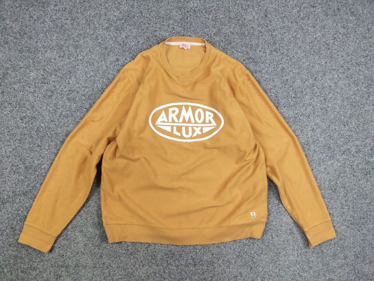 Armor-Lux Armor Lux Design Orange Circle Logo Crew Check Sweatshirt Size US XL / EU 56 / 4 - 13 Thumbnail