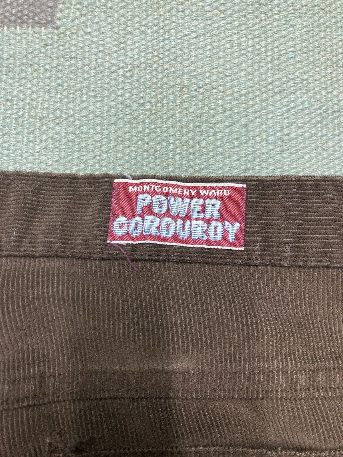 Vintage 1970s corduroy pants bootcut flare Montgomery Ward 20 31x31 Size 31" - 4 Thumbnail