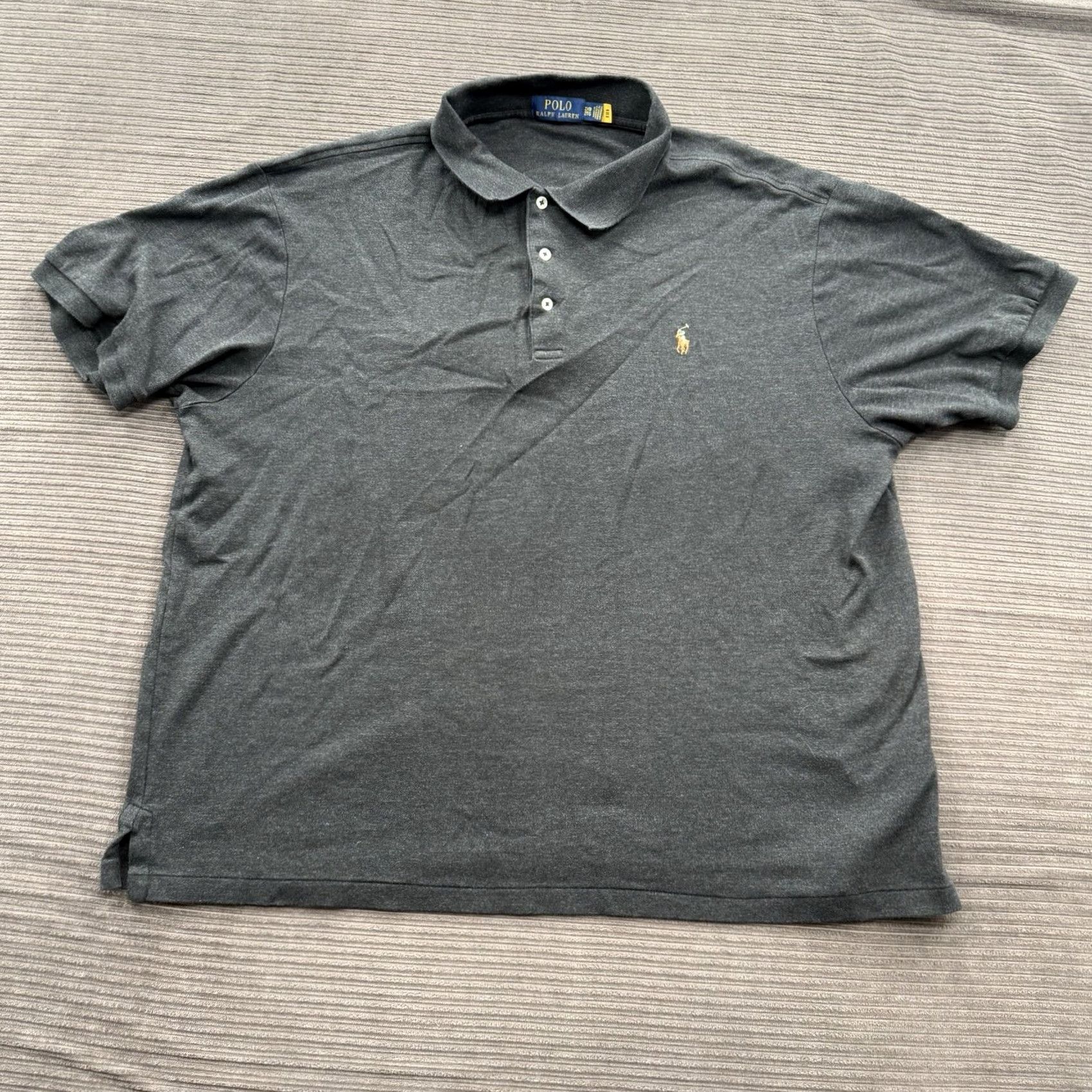 Ralph Lauren Polo Ralph Lauren Polo Shirt Big 2XB Men Black Cotton Logo Pony Short Sleeve Polo Shirt Shirt Men Black Logo Pony Preppy Vintage: No? Size US XXL / EU 58 / 5 - 2 Thumbnail