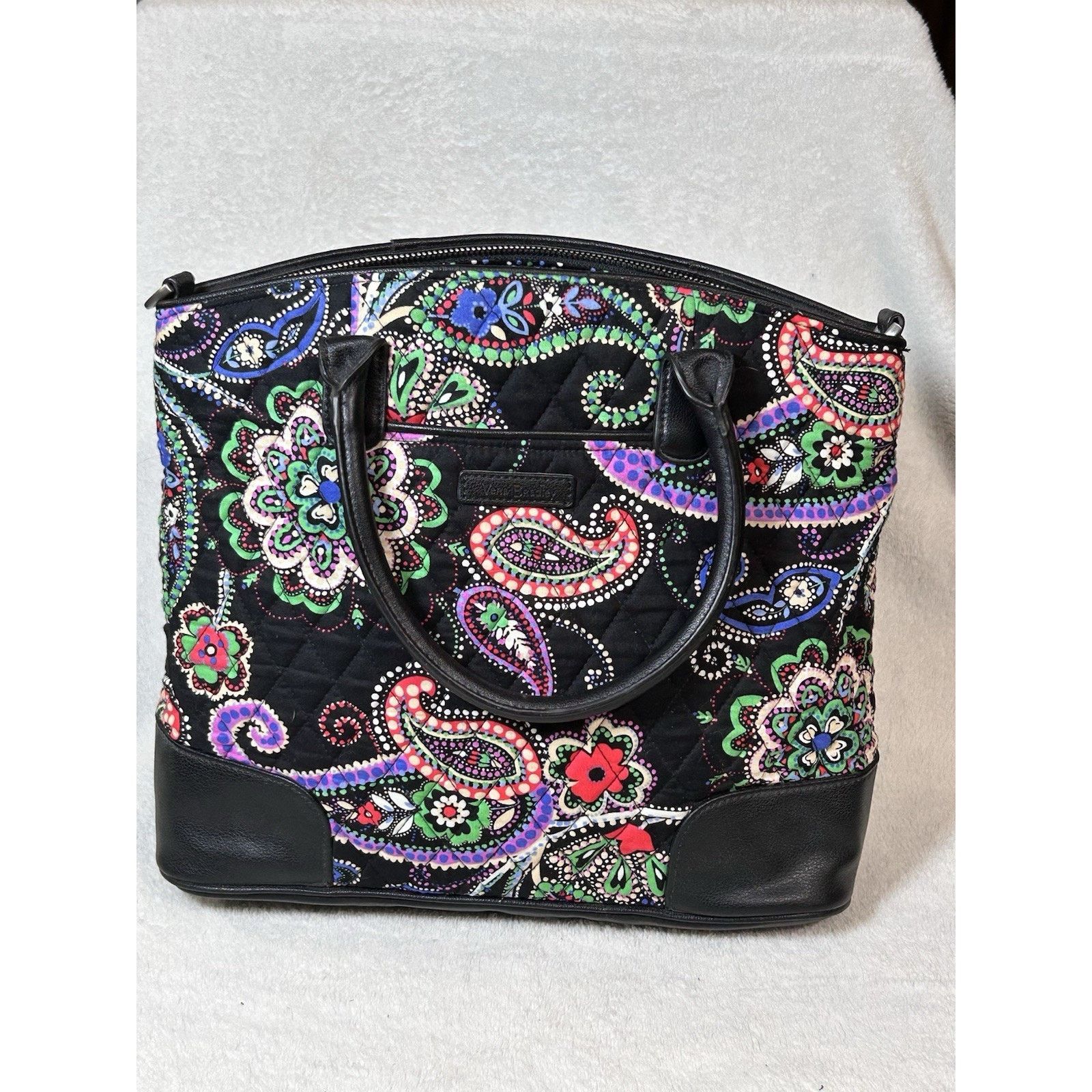 Vera Bradley Vera Bradley Kiev Paisley Convert Purse Tote Leather Trim Size ONE SIZE - 1 Thumbnail