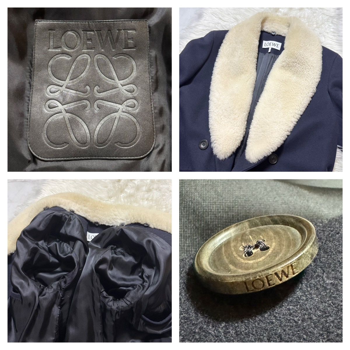 Loewe Authentic, Runway Loewe Leather Patch Fur-Trimmed Coat Size US S / EU 44-46 / 1 - 3 Thumbnail