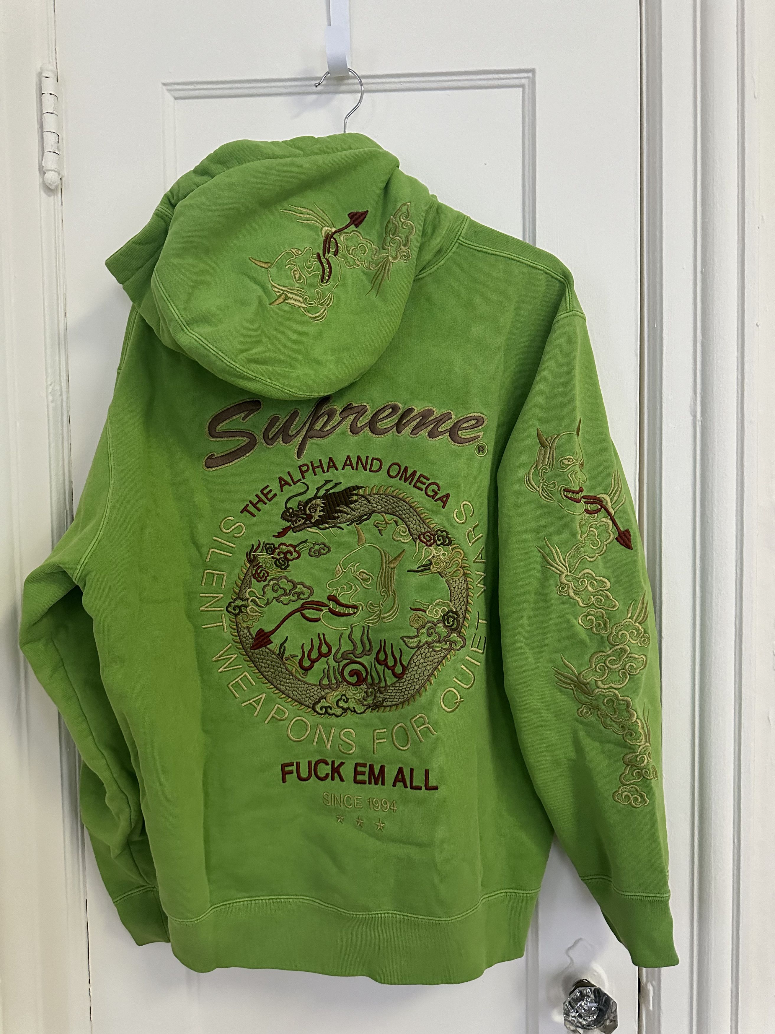 Supreme Supreme Hoodie Neon Green Size US L / EU 52-54 / 3 - 2 Thumbnail