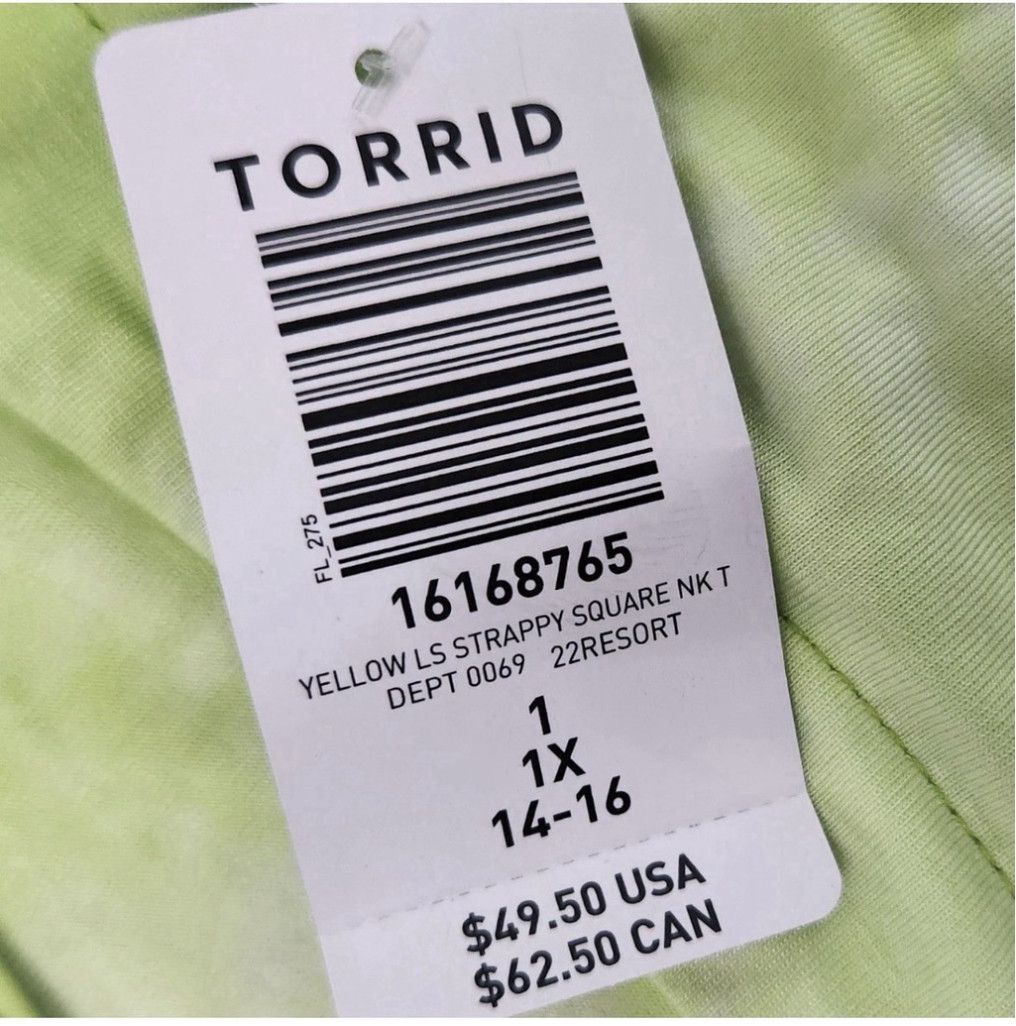 Torrid Torrid Love Sick Tie Dye Long Sleeve Top Size XL / US 12-14 / IT 48-50 - 4 Thumbnail