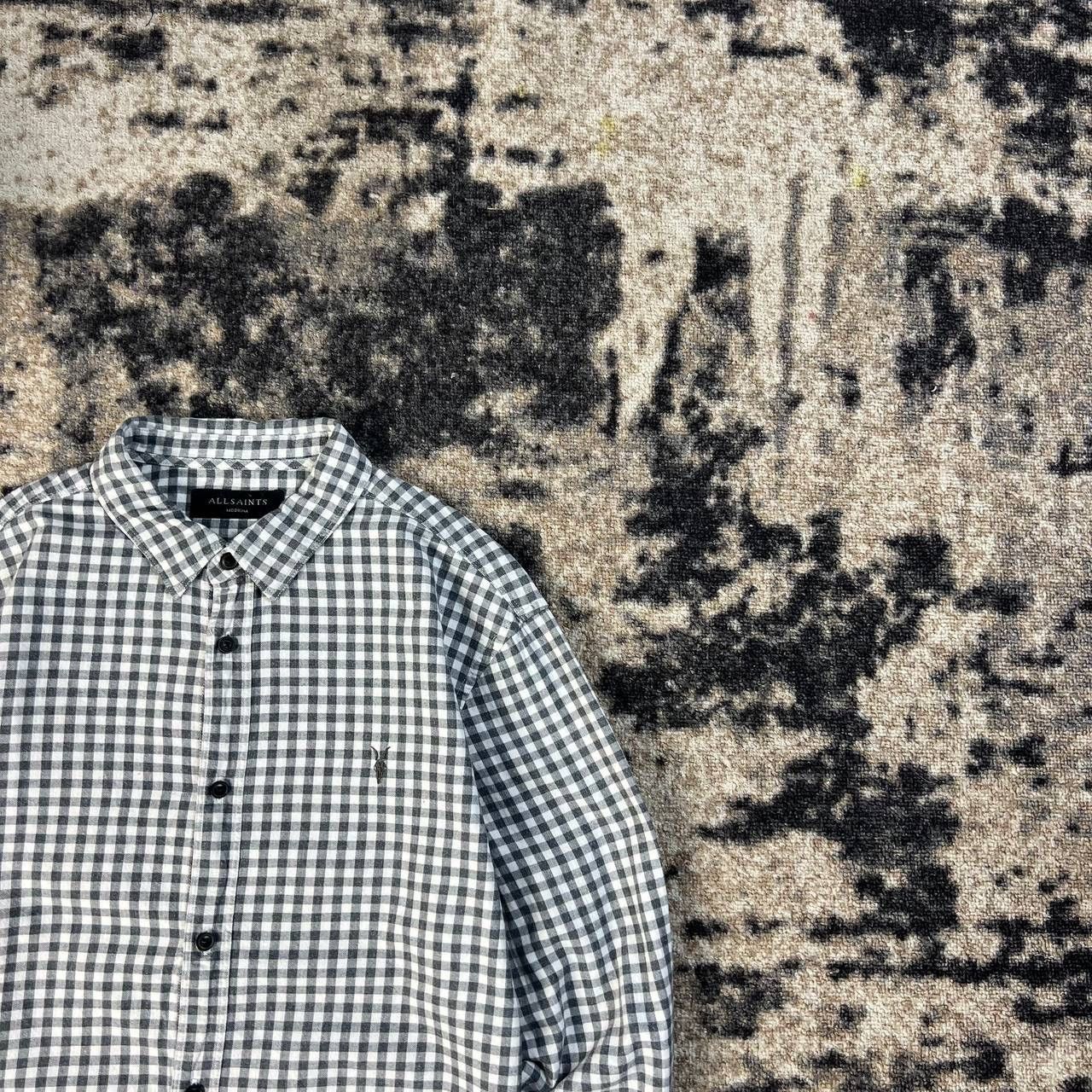 Allsaints AllSaints Luxury Mini Logo Checkered Button Up Shirt Size US M / EU 48-50 / 2 - 2 Thumbnail
