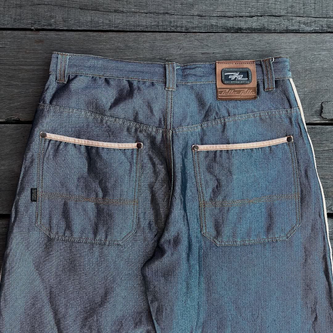 Pelle Pelle Pelle Pelle Y2K metallic silver baggy denim jeans Size US 36 / EU 52 - 14 Thumbnail