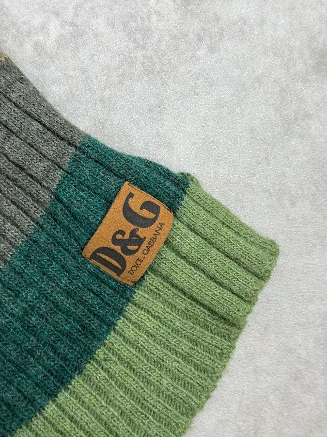 Dolce & Gabbana 2000s Dolce & Gabbana Green Wool Forest Autumn Scarf Size ONE SIZE - 4 Thumbnail