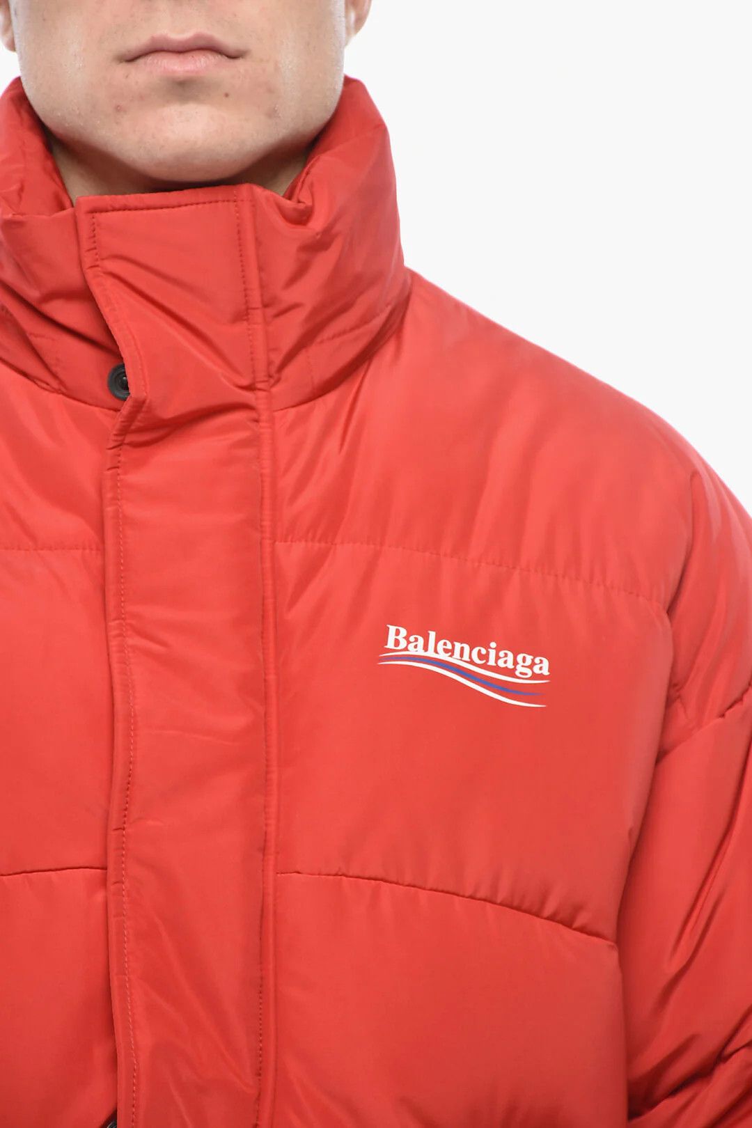 Balenciaga og1mm0326 Nylon Puffer Jacket in Red Size US S / EU 44-46 / 1 - 3 Thumbnail