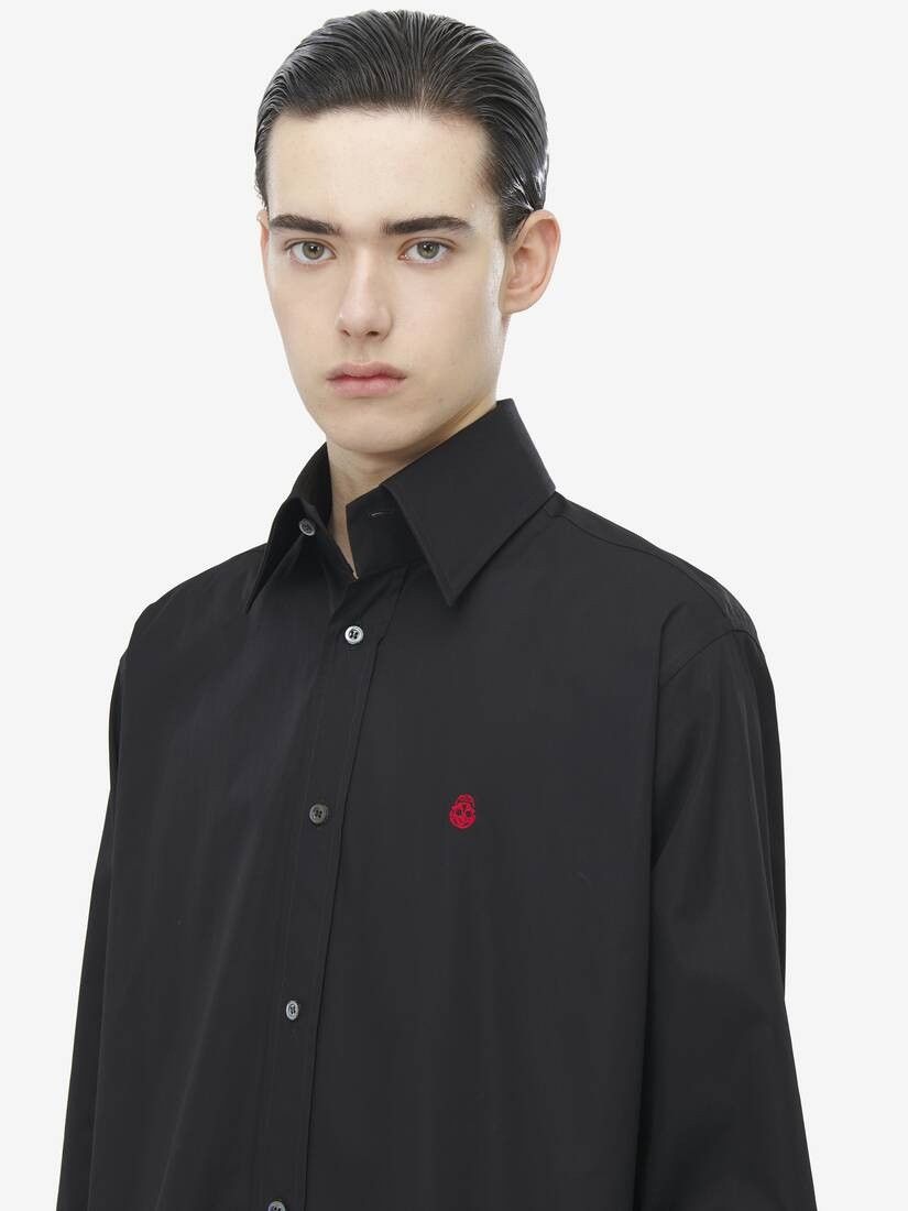 Alexander McQueen o1srvl11e0226 Skull Shirt In Black Size US XL / EU 56 / 4 - 6 Thumbnail