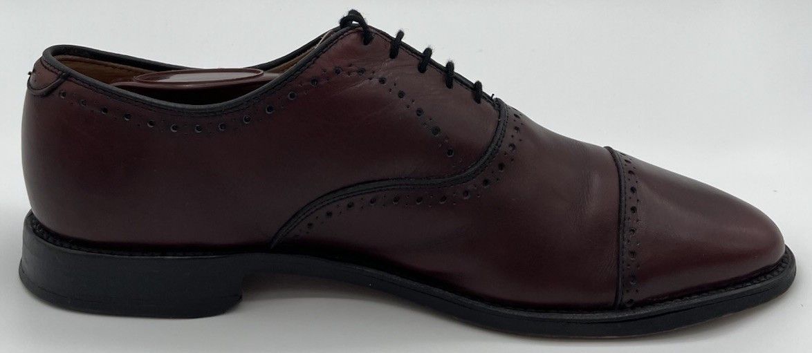 Allen Edmonds Allen Edmonds HALE Size 9C Burgundy Oxfords Leather Cap Toe Size US 9 / EU 42 - 4 Thumbnail