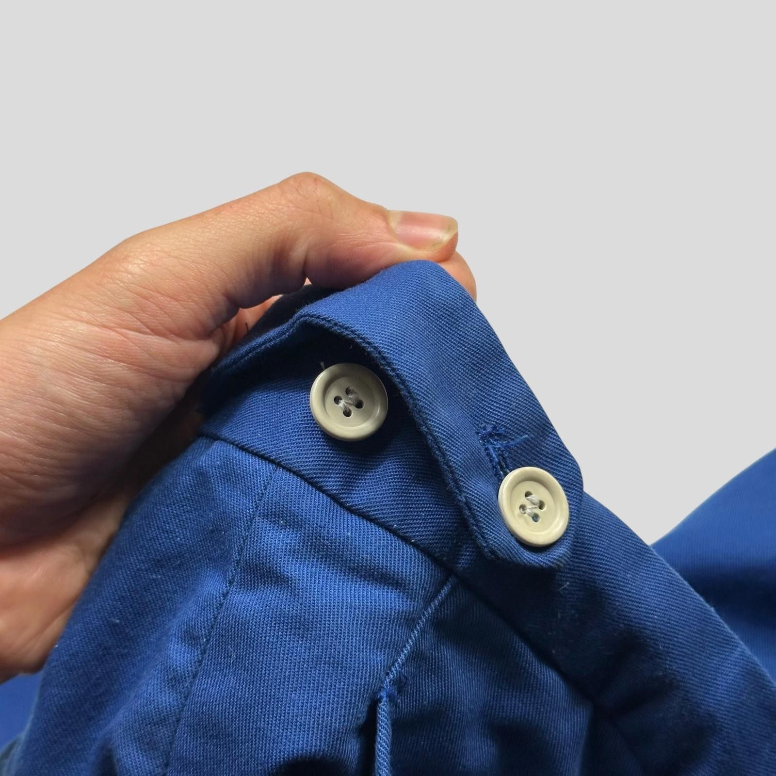Comme des Garcons CDG SHIRT 90’s Blue Polycotton Adjustable Trousers - M Size US 33 - 5 Thumbnail