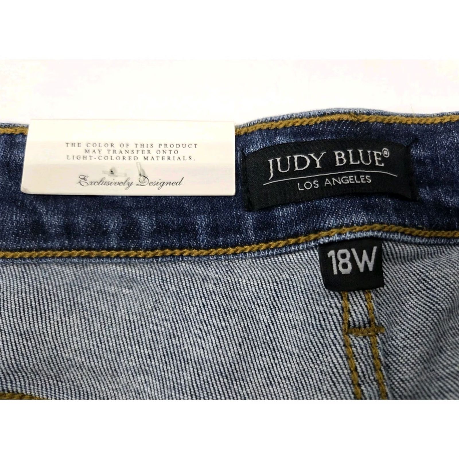 Vintage VINTAGE NWT Judy Blue Womens High Waist Reg Curvy Slim Fit Jeans 18W Blue Denim 5-Pocket Slimming Stretch Machine Washable Plus Size Womens Jeans Size 40" / US 18 - 7 Thumbnail