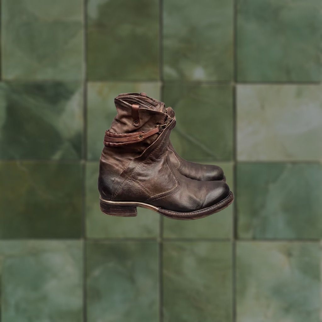 Vintage VINTAGE Airstep 98 Design Zipper Brown Leather Ankle Women Boots Size US 7 / IT 37 - 1 Thumbnail