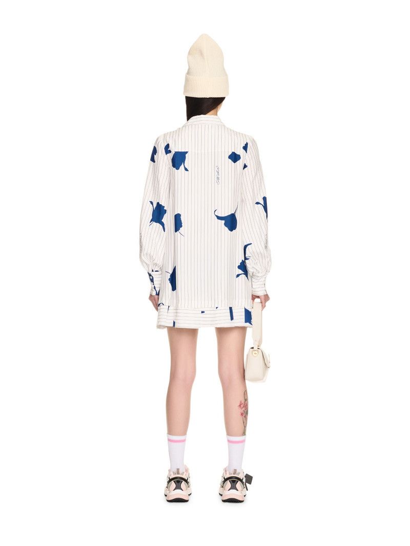 Off-White o1y1225 Mini Dress in White/Blue Size XS / US 0-2 / IT 36-38 - 4 Thumbnail