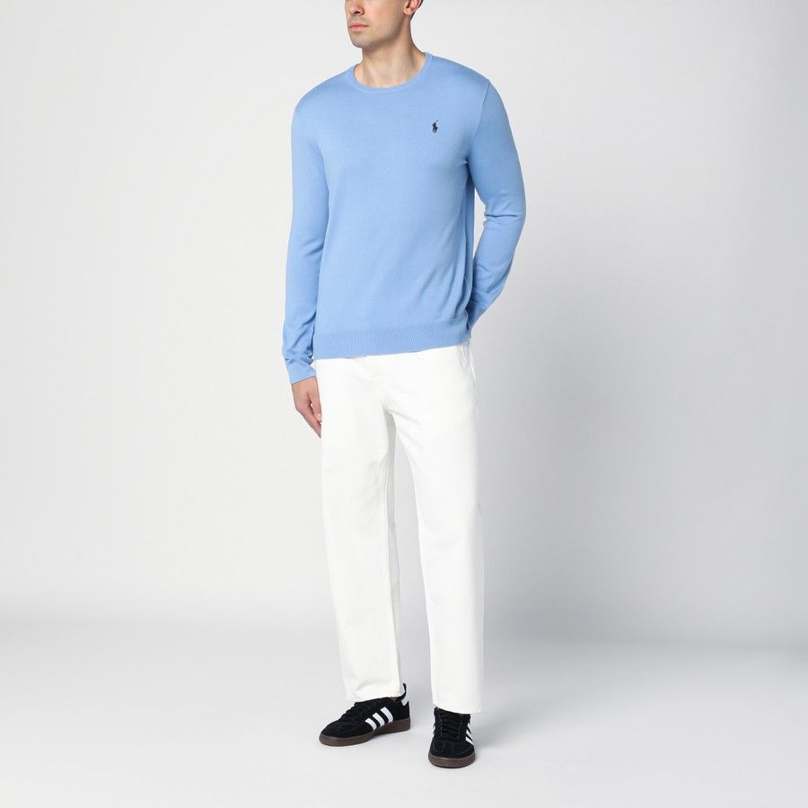 Polo Ralph Lauren o1s22i1n0125 Crewneck Cotton Sweater in Light Blue Size US M / EU 48-50 / 2 - 2 Thumbnail