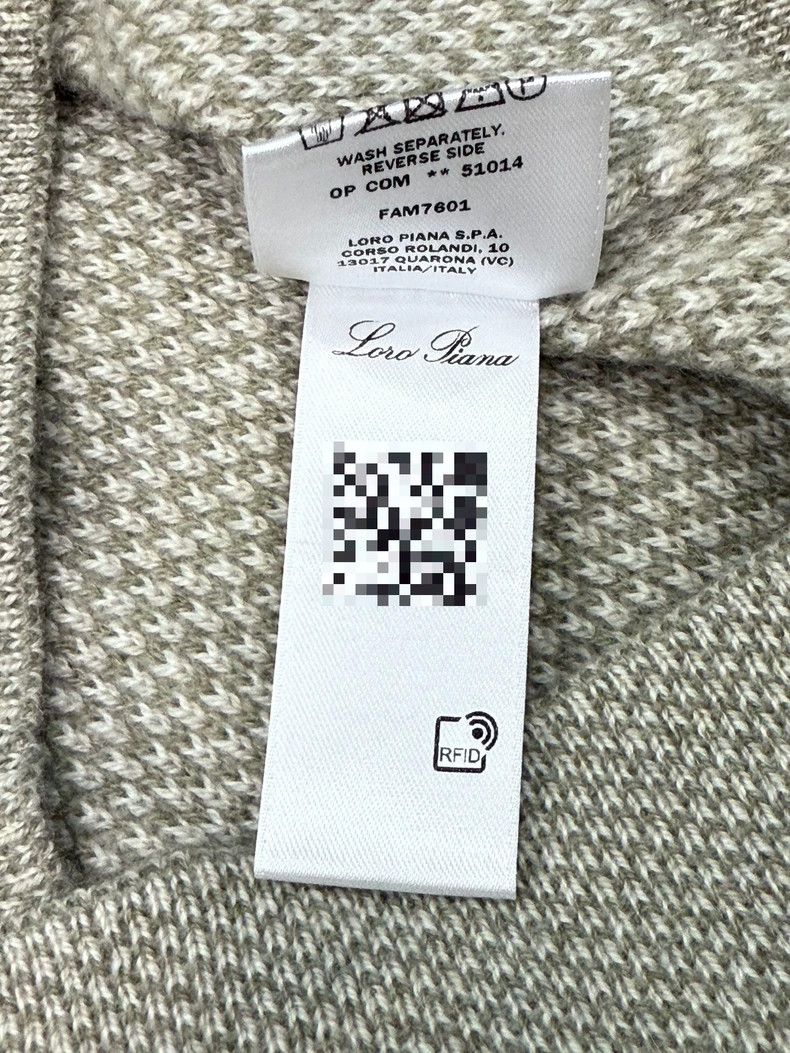 Loro Piana LORO PIANA Clash color striped collar design, round neck k Size US M / EU 48-50 / 2 - 4 Thumbnail