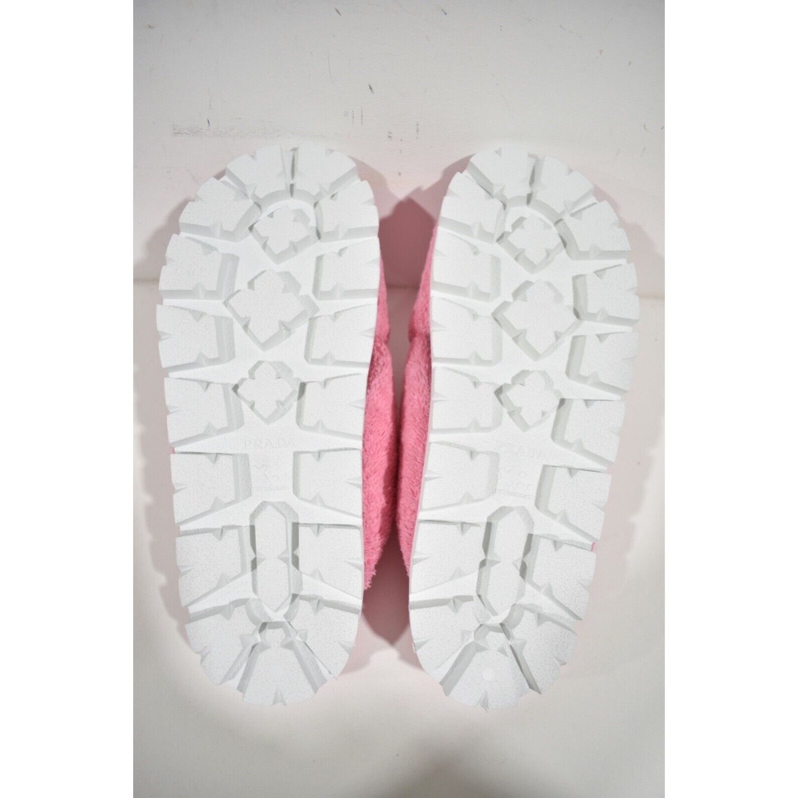 Prada Prada Terry Pink Triangle Logo Criss Cross Strap Sandal Size US 10.5 / IT 40.5 - 12 Thumbnail