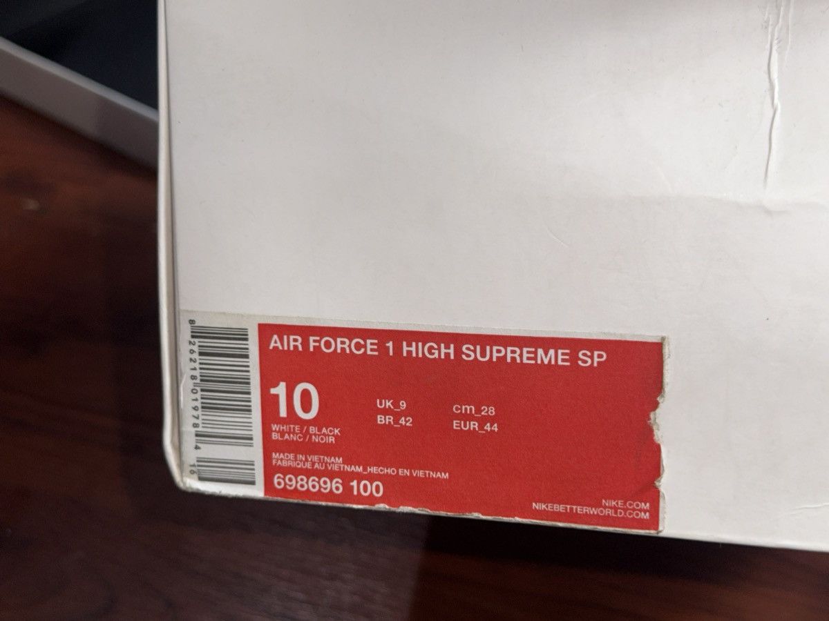 Supreme Nike Air Force 1 High Supreme X Supreme White 2014 Size 10 Size US 10 / EU 43 - 6 Thumbnail