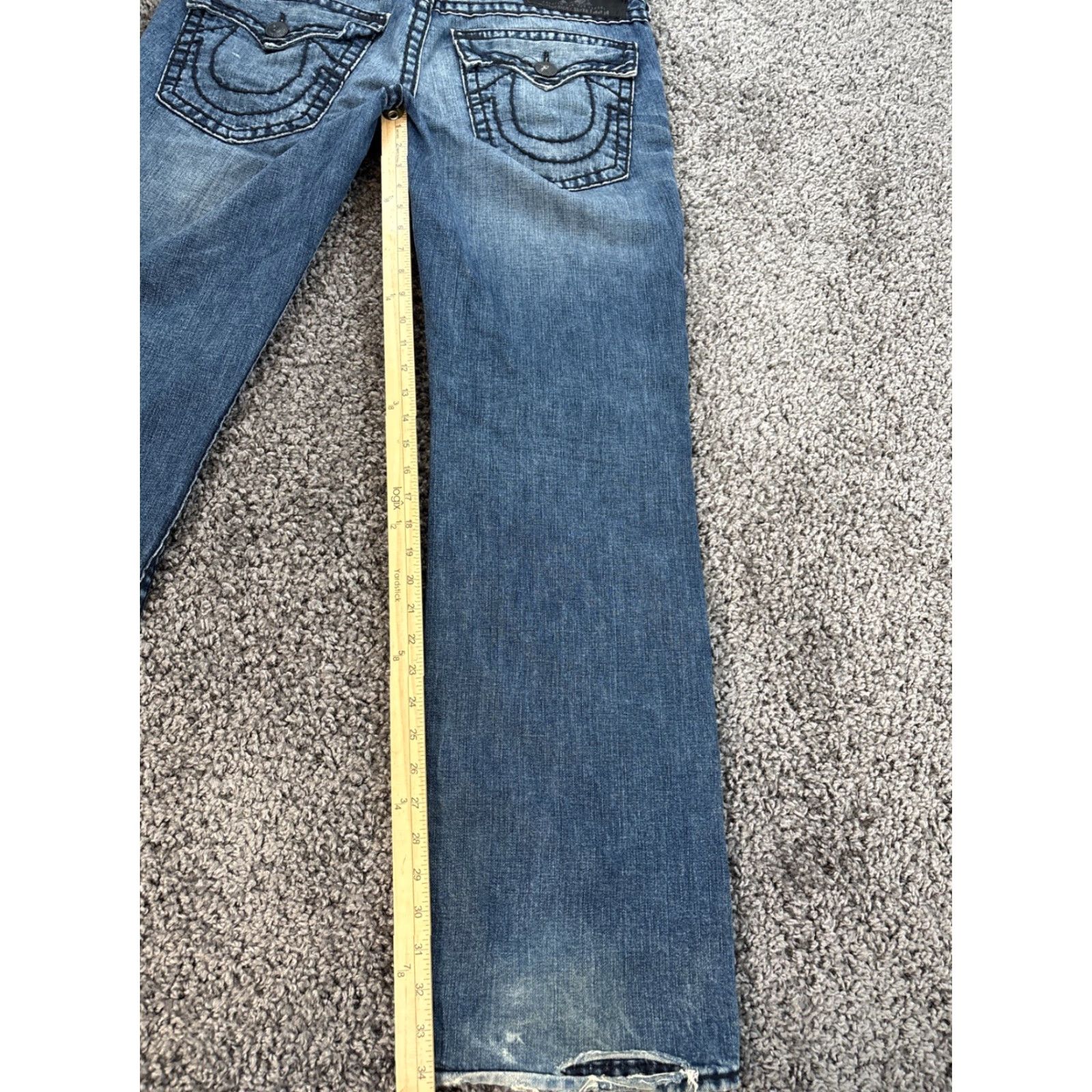 True Religion VINTAGE True Religion Ricky Jeans Men 38x34 Dark Wash 5-Pocket Denim Straight Relaxed Blue USA Jeans Mens Size US 38 / EU 54 - 2 Thumbnail