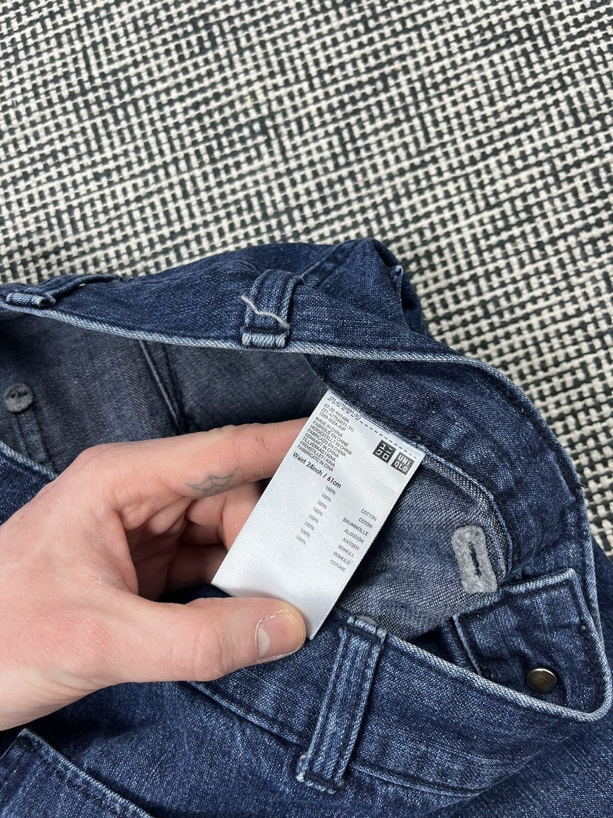 Anderson x Uniqlo high rise flares jeans baggy