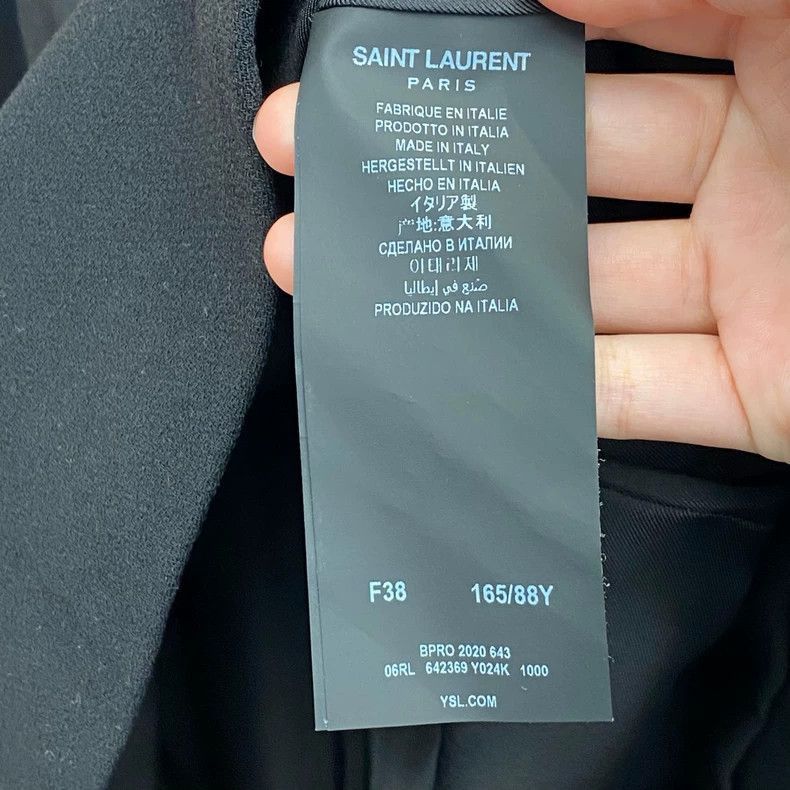 Saint Laurent Paris Saint Laurent Black Wool Mini Dress- Size US M / EU 48-50 / 2 - 4 Thumbnail
