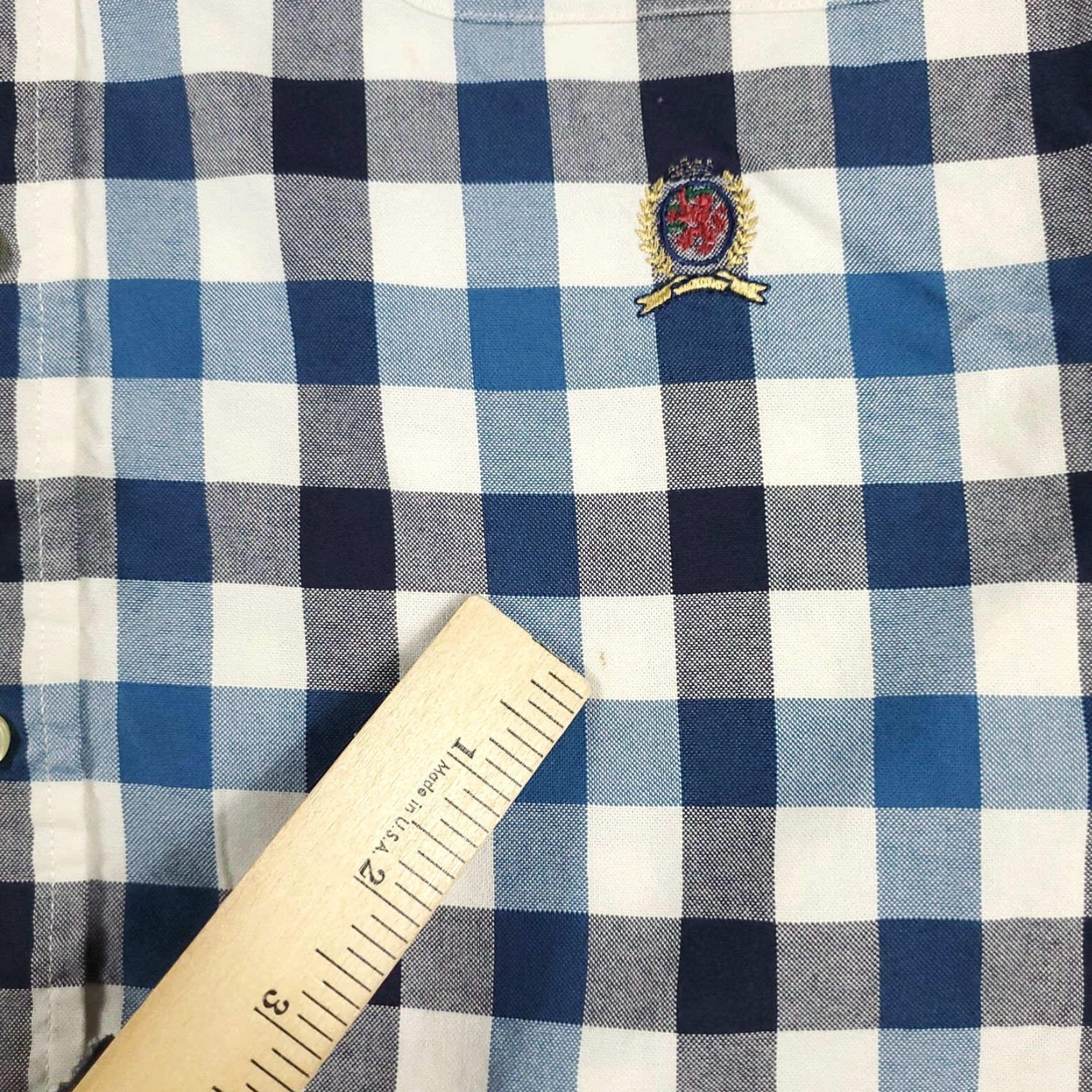 Tommy Hilfiger VINTAGE Tommy Hilfiger Shirt Mens XL Blue Check Casual Button Up Long Sleeve Size US XL / EU 56 / 4 - 6 Thumbnail