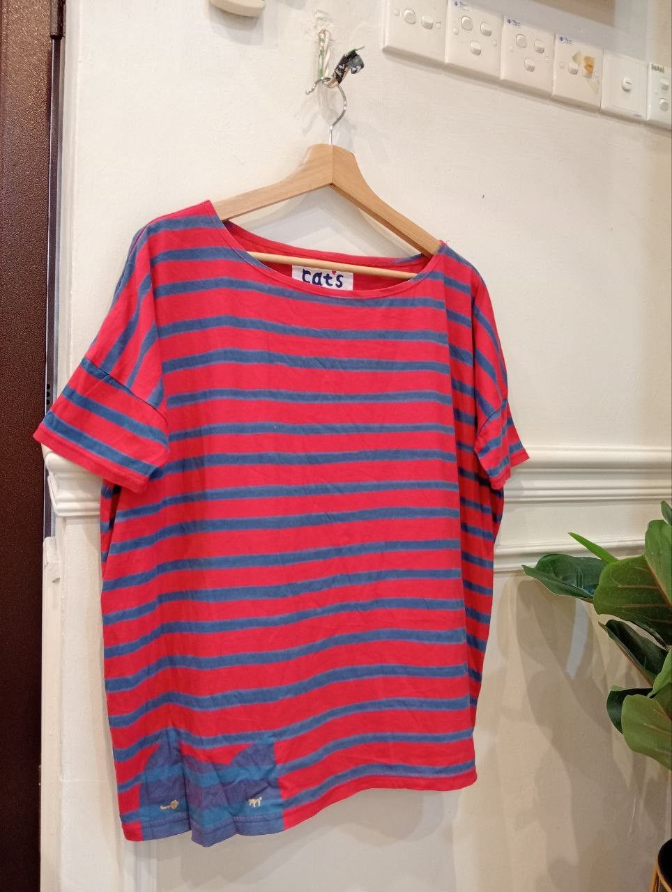 Tsumori Chisato CAT'S TSUMORI CHISATO ISSEY MIYAKE STRIPED BAGGY TEES Size M / US 6-8 / IT 42-44 - 1 Thumbnail