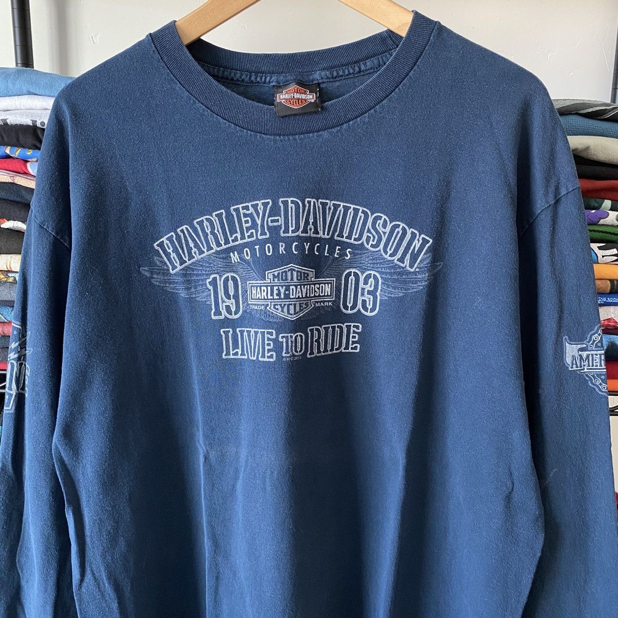 Harley Davidson Harley Davidson Longsleeve T-Shirt Loma Linda California AOP Size US XL / EU 56 / 4 - 2 Thumbnail