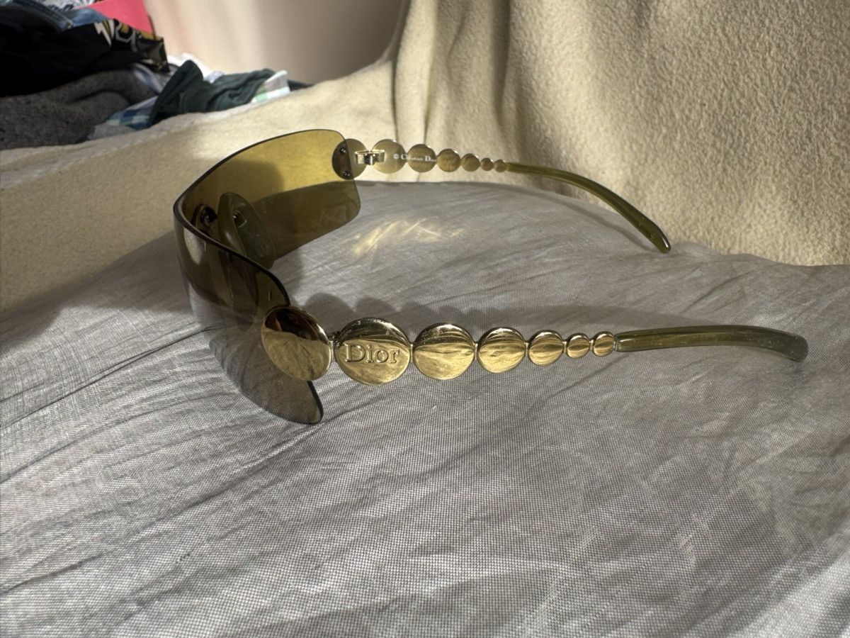 Dior Dior green y2k shield sunglasses Size ONE SIZE - 4 Thumbnail