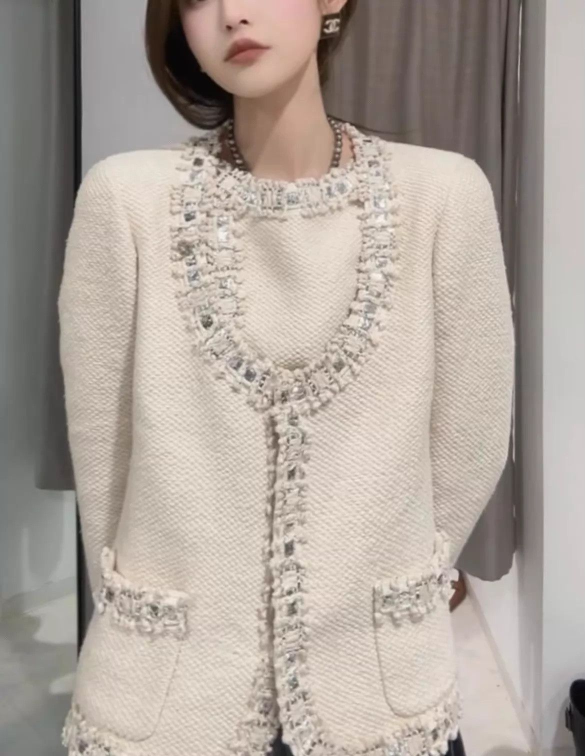 Chanel Chanel Bombay Woven Silver Trim Women's 34 Jacket Size XS / US 0-2 / IT 36-38 - 7 Thumbnail
