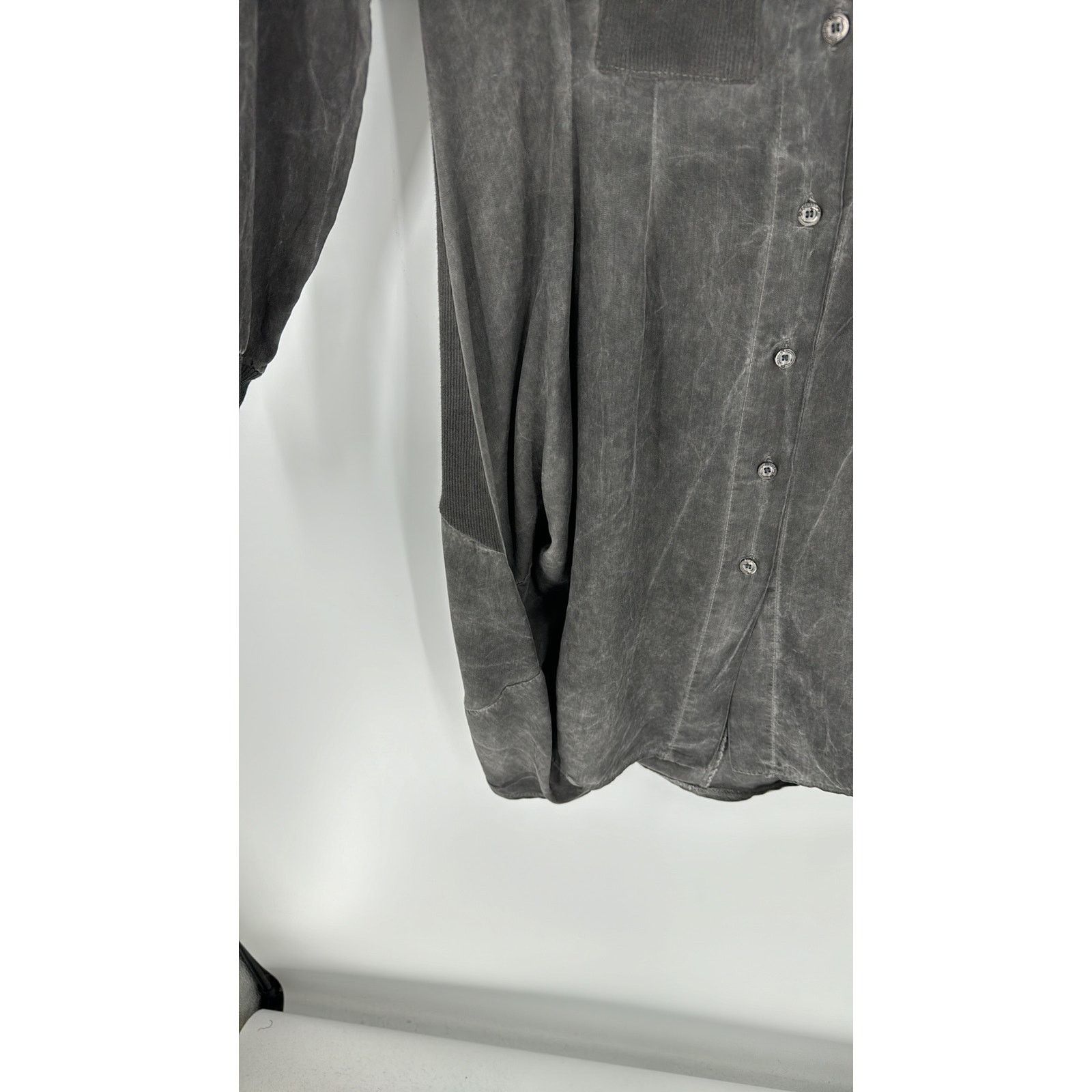 Other Inizio Dress Small Gray Button Front Shirt Dress Lagenlook Size S / US 4 / IT 40 - 8 Thumbnail