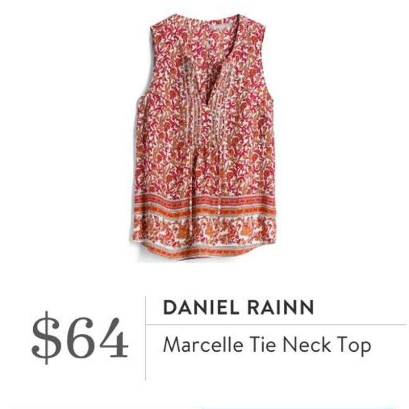 Other Marcelle Tie Neck Top Stitch Fix Daniel Rainn Keyhole Blouse Size M / US 6-8 / IT 42-44 - 10 Thumbnail
