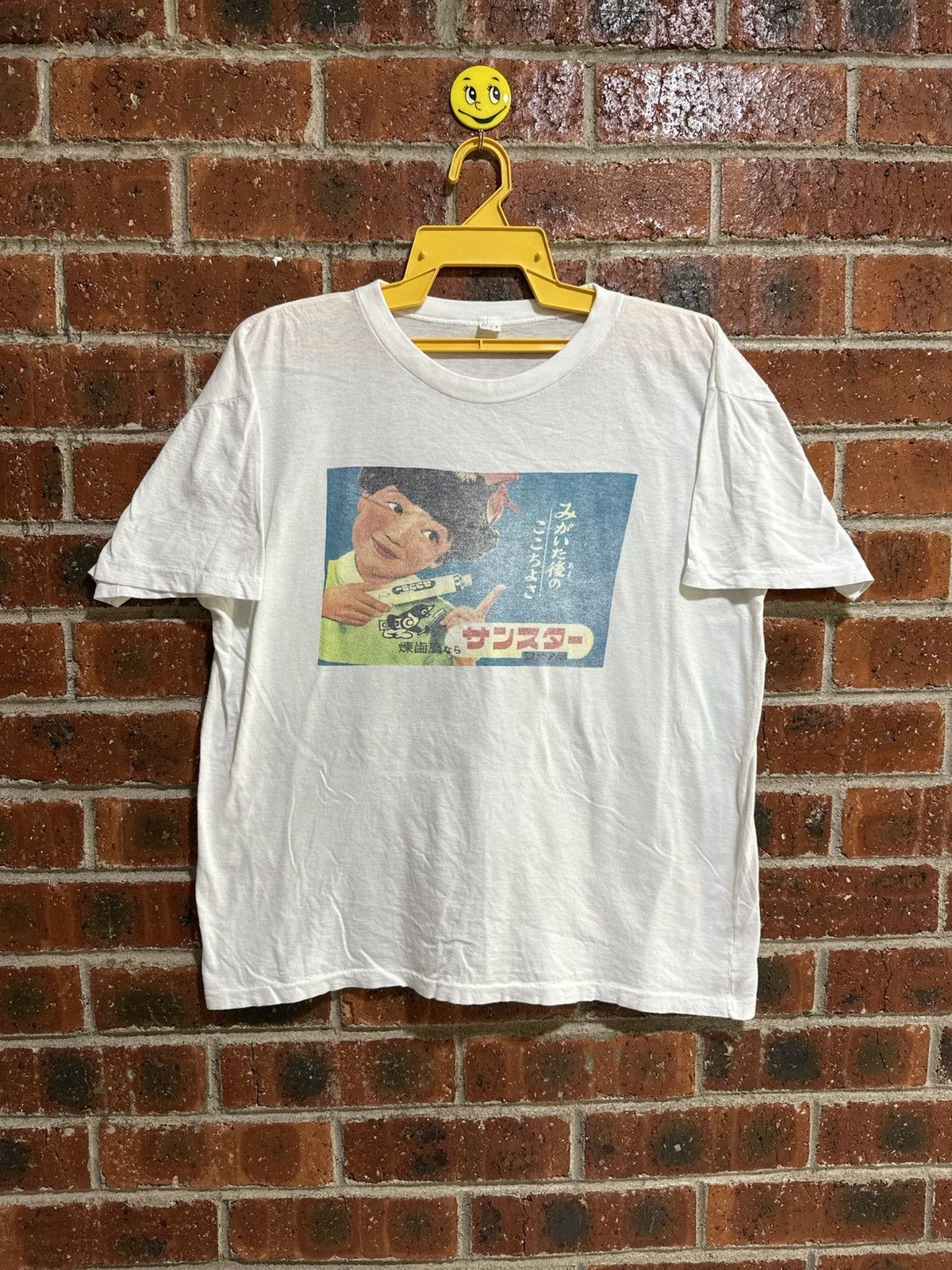Japanese Brand × Vintage Vintage Japanese Toothpaste Ads Faded Tee Size US L / EU 52-54 / 3 - 1 Thumbnail