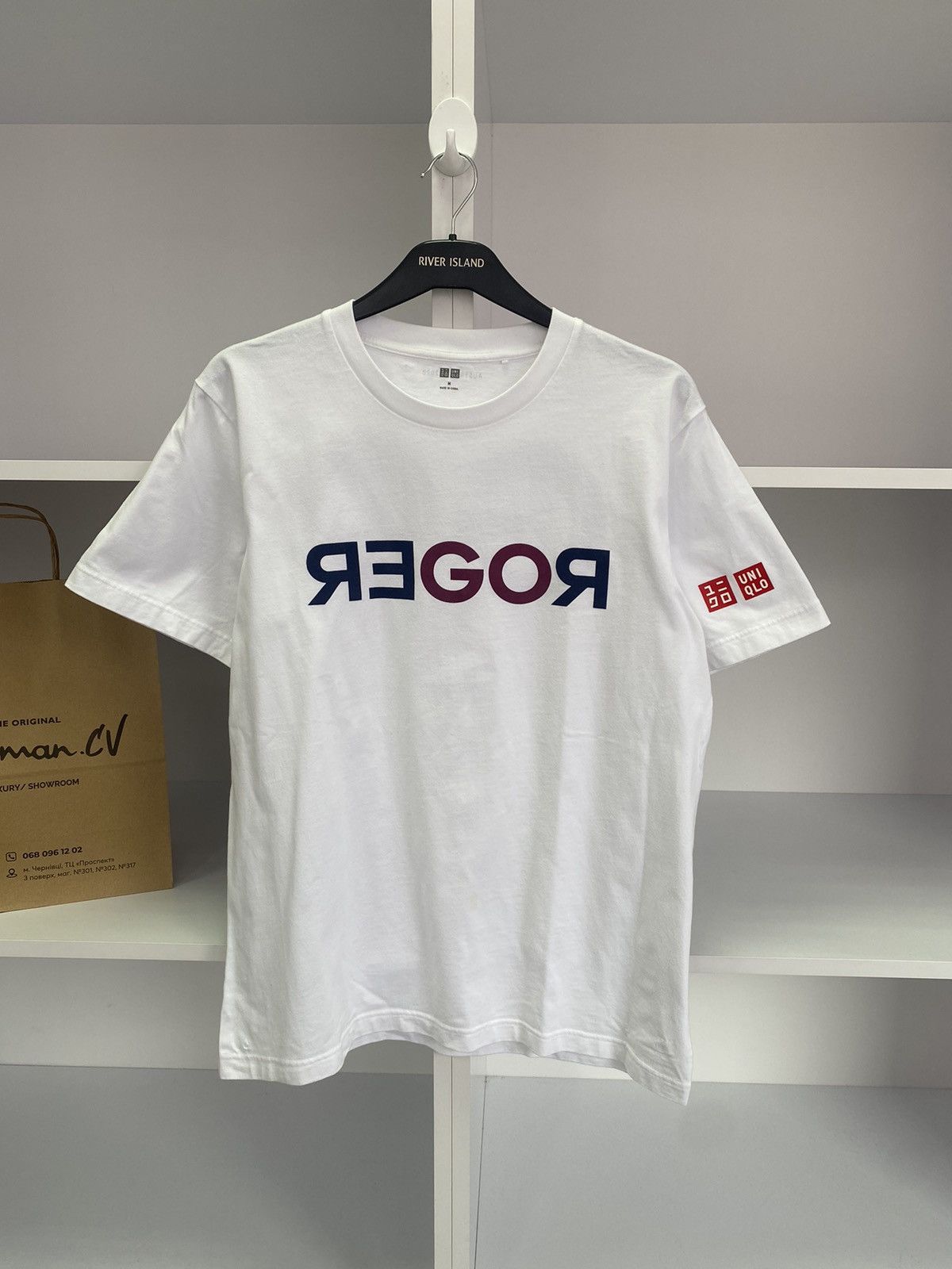 Uniqlo × Vintage Uniqlo Roger Federer ROGER Tennis T-Shirt Short Sleeve Tee Size US M / EU 48-50 / 2 - 4 Thumbnail