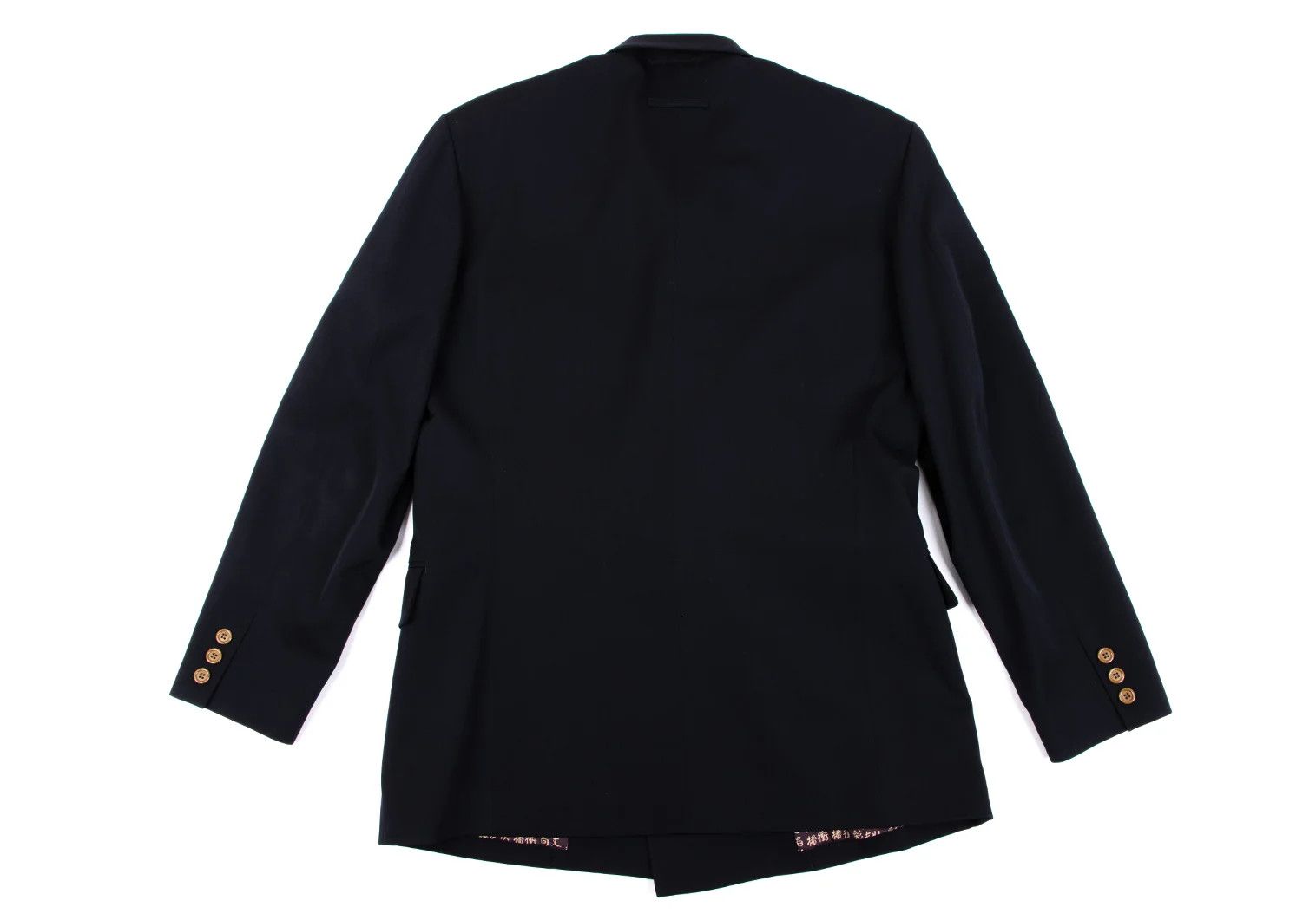 Jean Paul Gaultier Double-Breasted Jacket with Kanji Print in Navy 48 Size US M / EU 48-50 / 2 - 15 Thumbnail