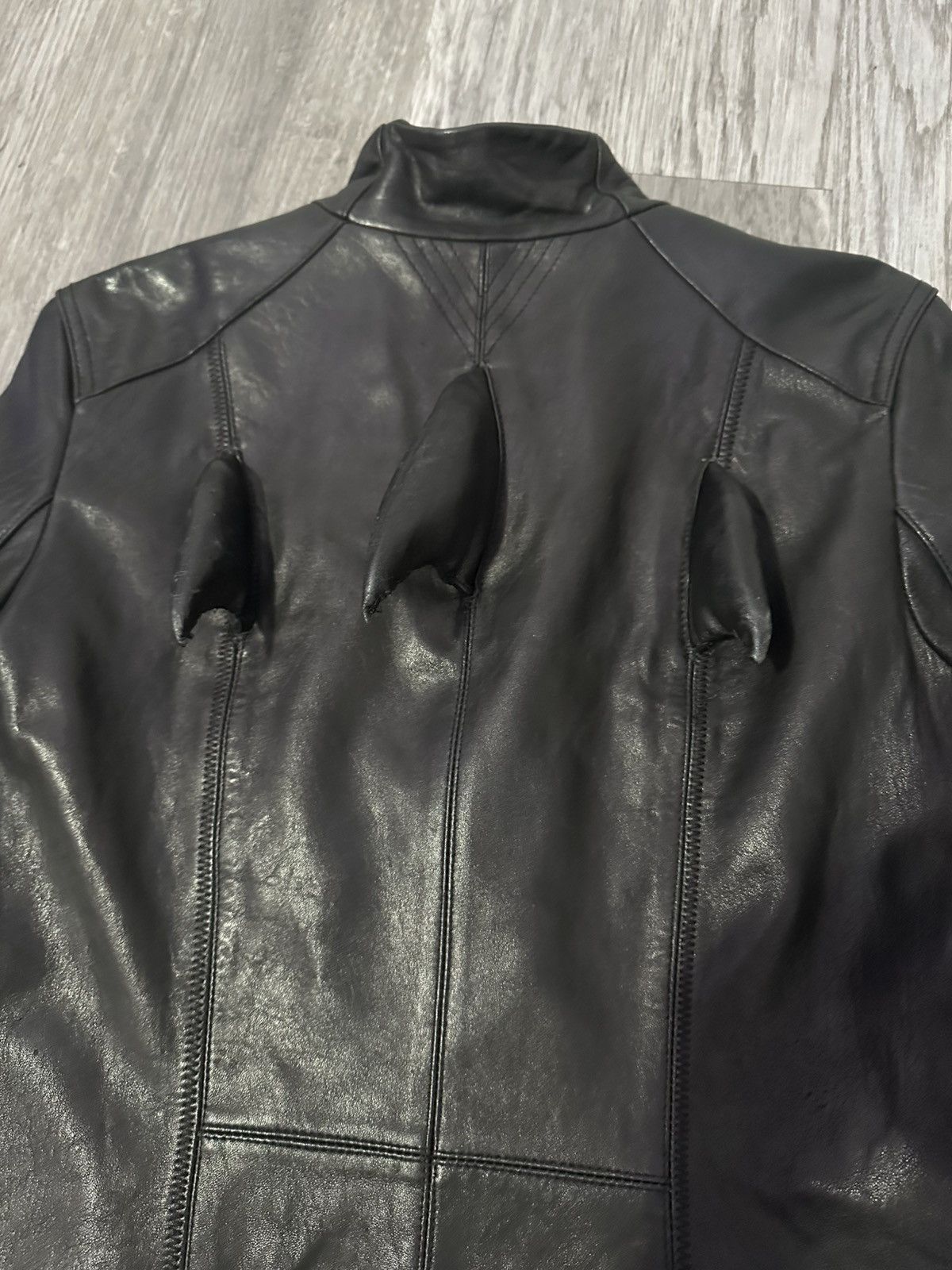Vintage one of one shark lamb leather jacket Size US M / EU 48-50 / 2 - 5 Thumbnail