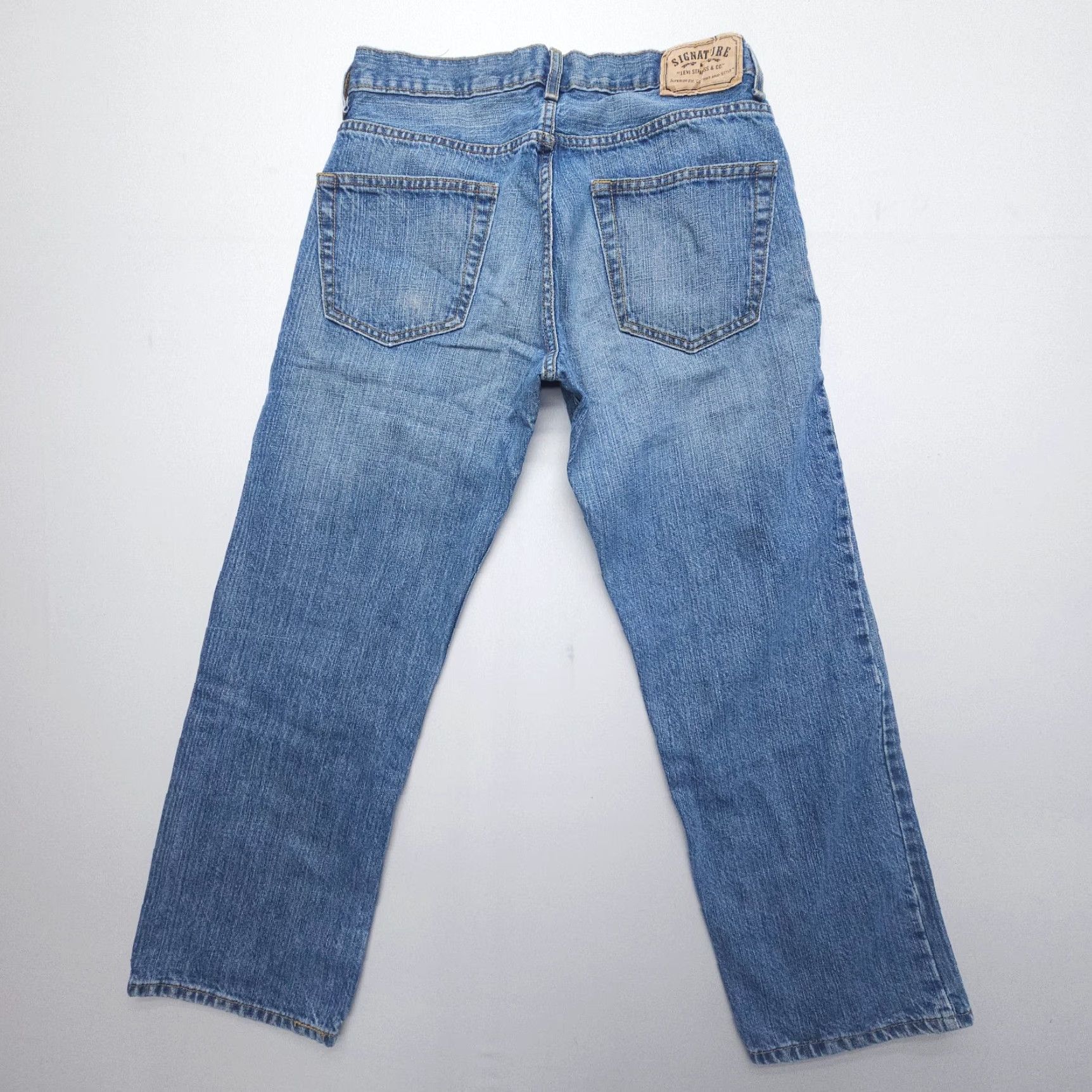 Levi's Y2K Levi's Signature Jeans Mens Straight Leg 32x27.5 Blue Cotton Denim 5-Pocket Regular Fit Vintage: No"} Size US 32 / EU 48 - 2 Thumbnail