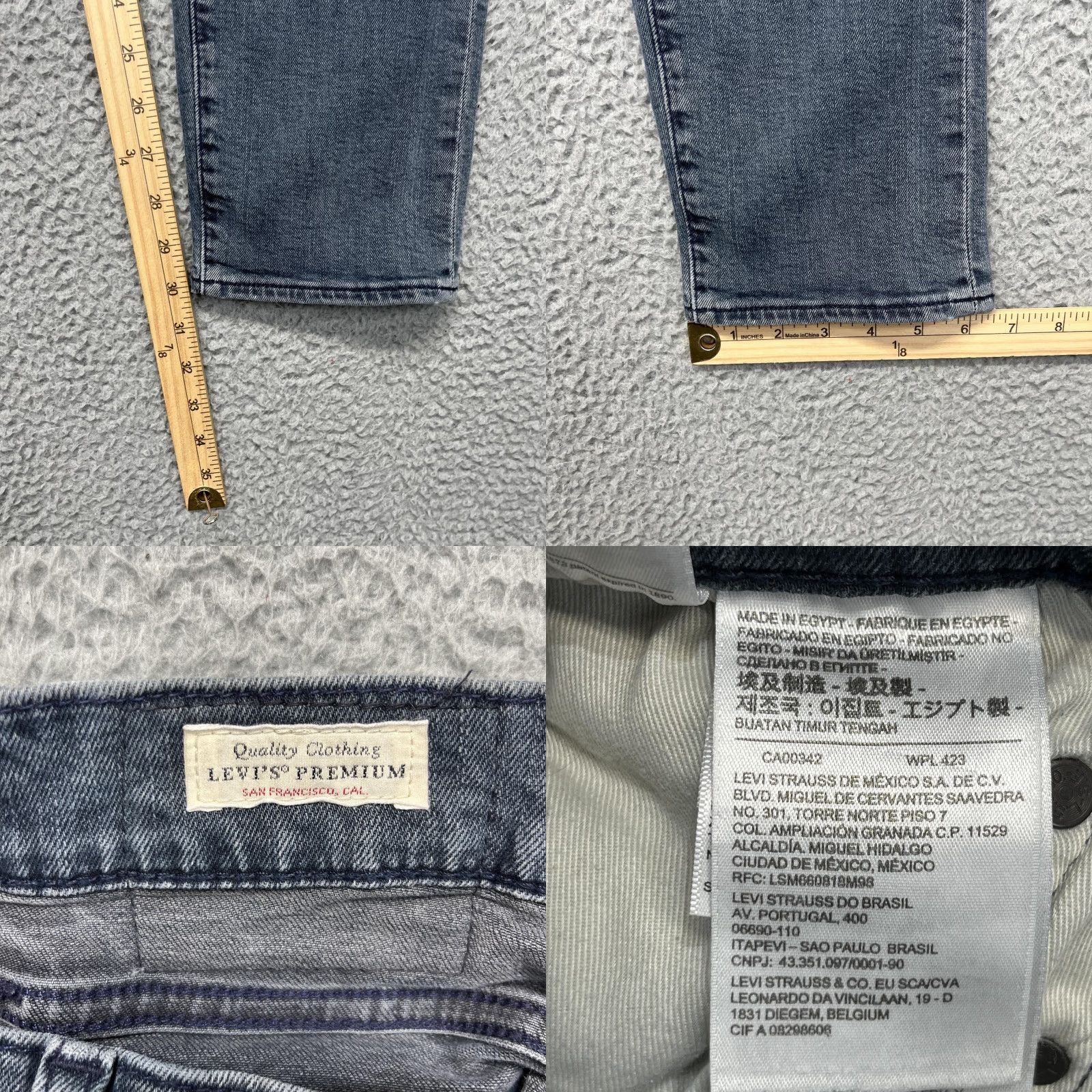 Levi's VINTAGE Levi's 510 Jeans Mens 36x32 Blue Medium Wash Slim Stretch Denim Size US 36 / EU 52 - 10 Thumbnail