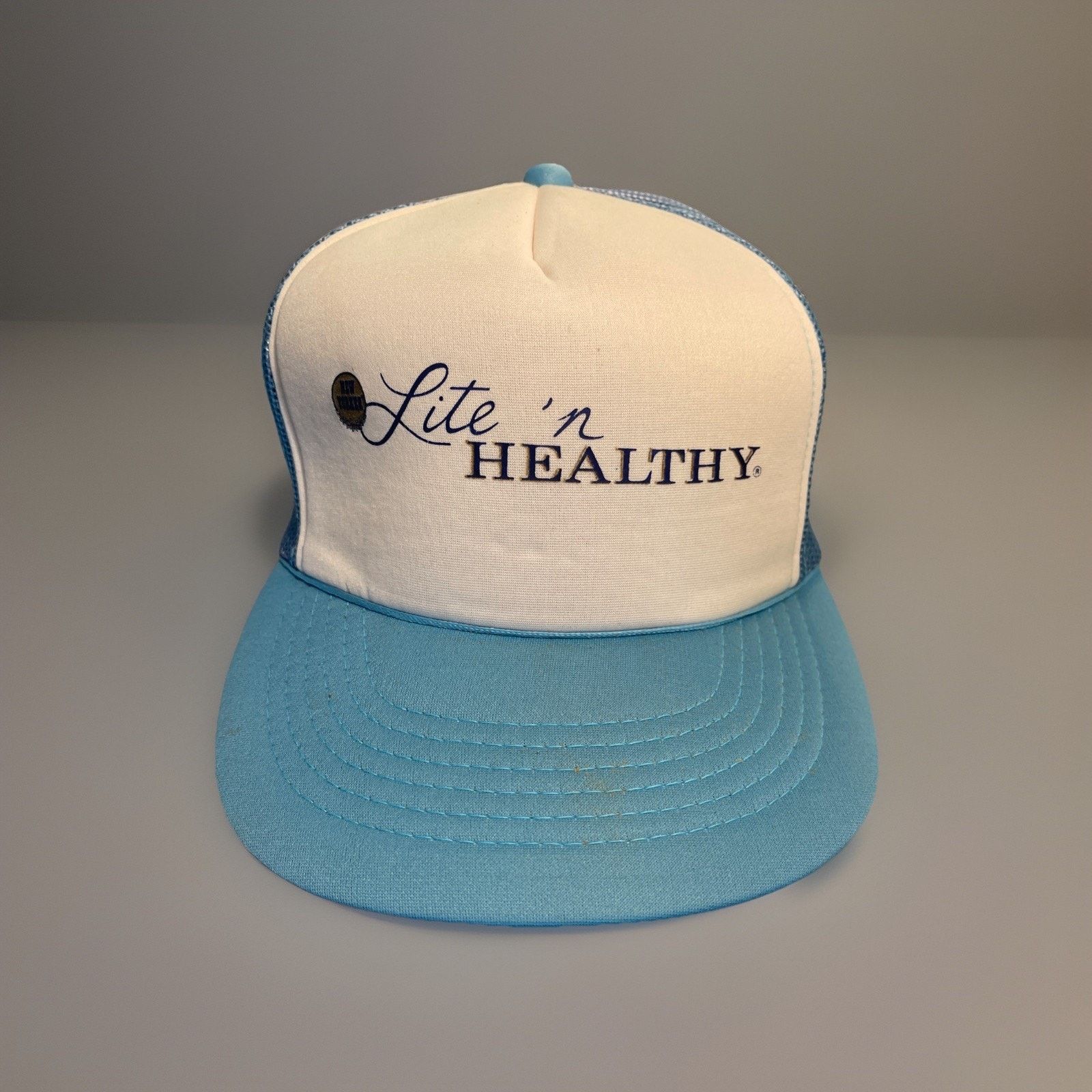 Vintage Vtg Adjustable New Yorker Lite N Healthy Trucker Hat Youngan Size ONE SIZE - 1 Thumbnail