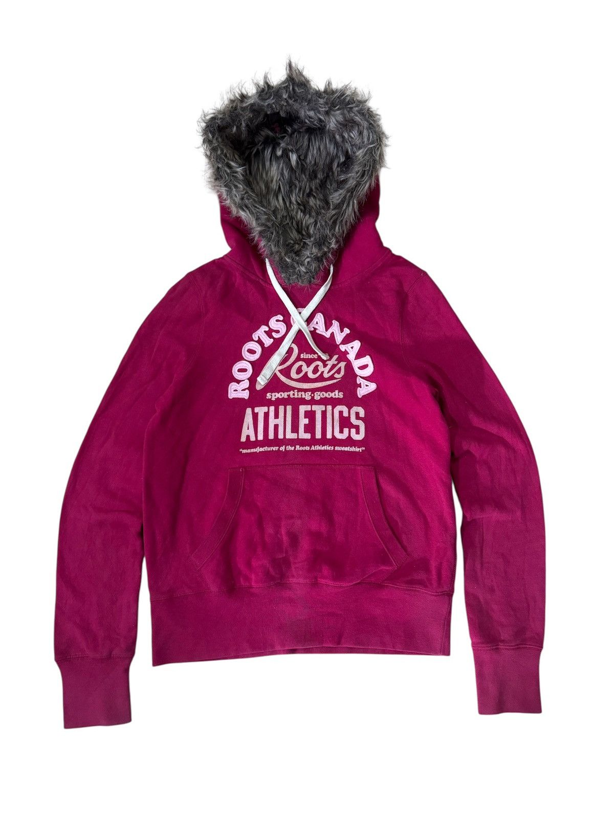 Japanese Brand PINK FUR HOODIE BY ROOTS CANADA LIKE LGB STYLE Size US S / EU 44-46 / 1 - 1 Thumbnail