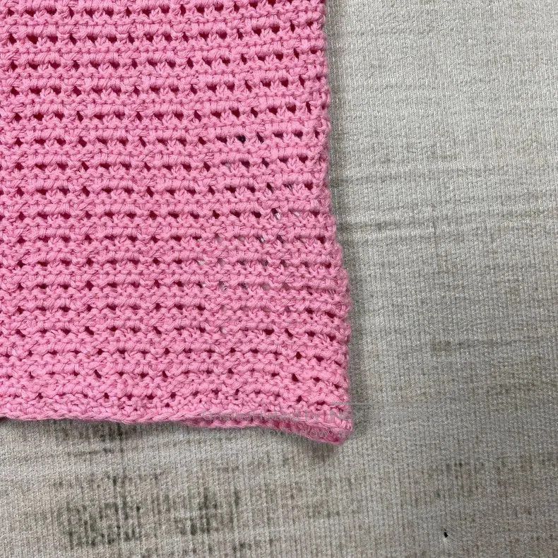 Bode Three Quarters Pink Crochet Sleeveless Top. Size US M / EU 48-50 / 2 - 3 Thumbnail