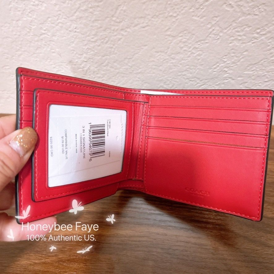 Coach 3 In 1 Wallet In Signature Canvas CW380 Size ONE SIZE - 6 Thumbnail
