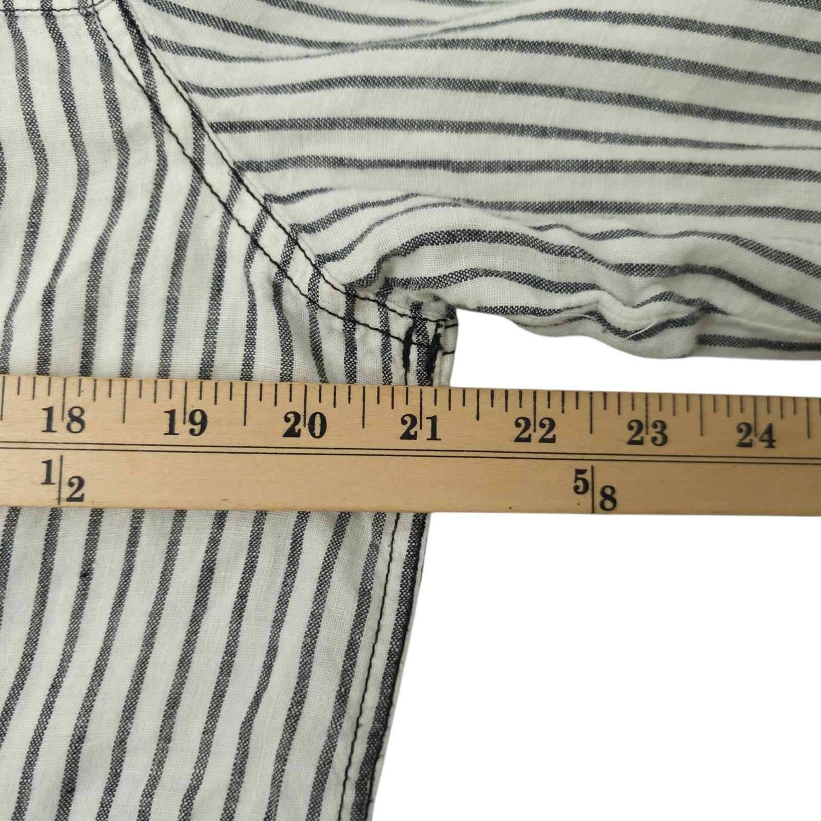 Chicos Chicos Striped Shirt Jacket 2 US L/12 Utility Workwear Size L / US 10 / IT 46 - 17 Thumbnail